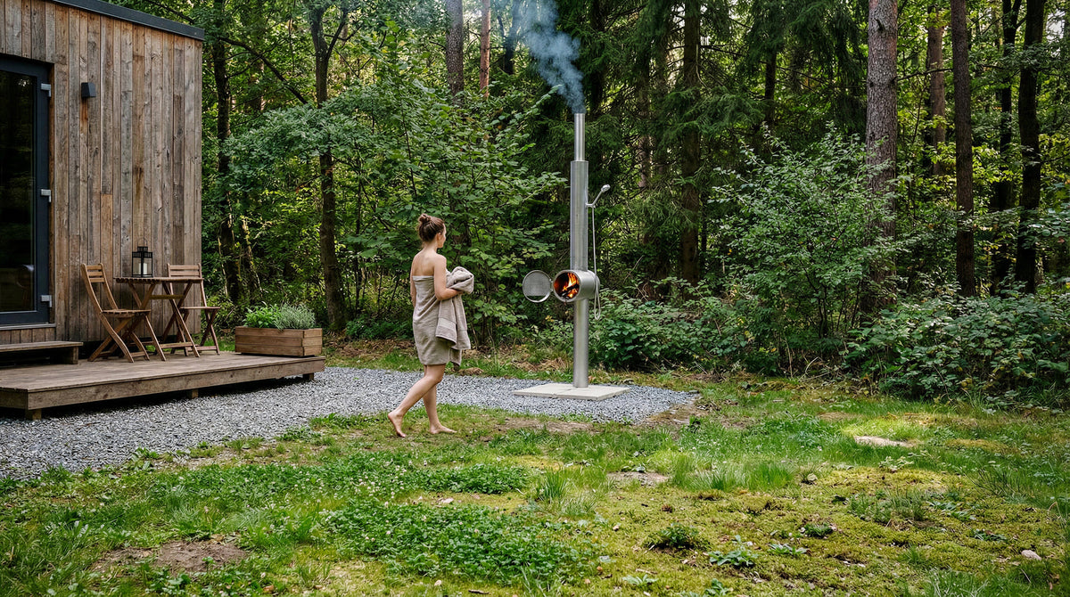 How Does a Wood-Fired Outdoor Shower Work? From Sauna Cool-Down to Hot Water Outside