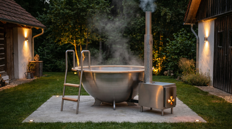 FEUERWASSER Stainless Steel Hot Tub & Accessories