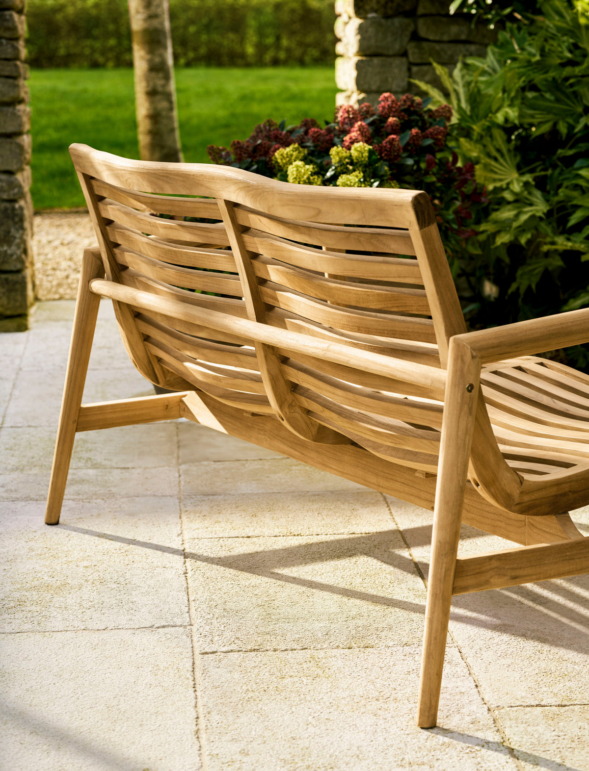 Coate 2 Seater Bench – Teak, Natural