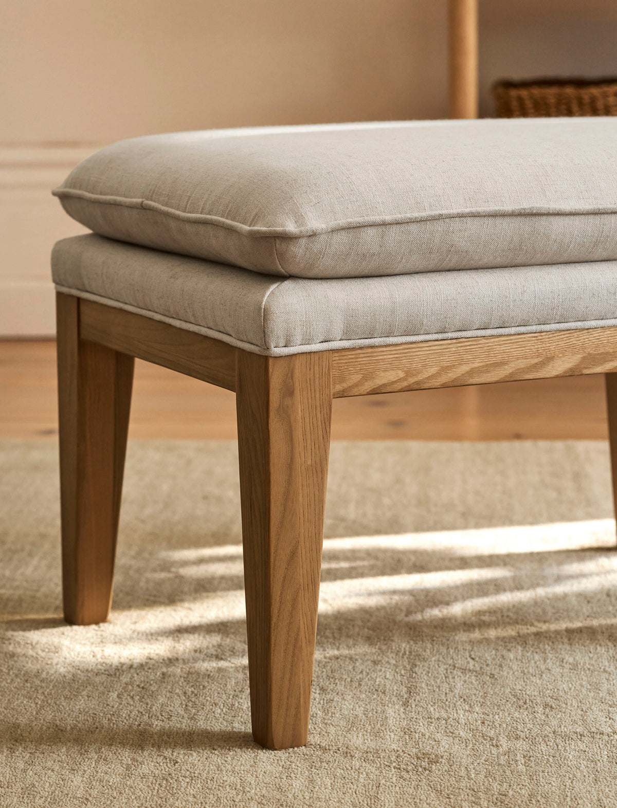Farmoor Footstool – Ash Wood, Natural