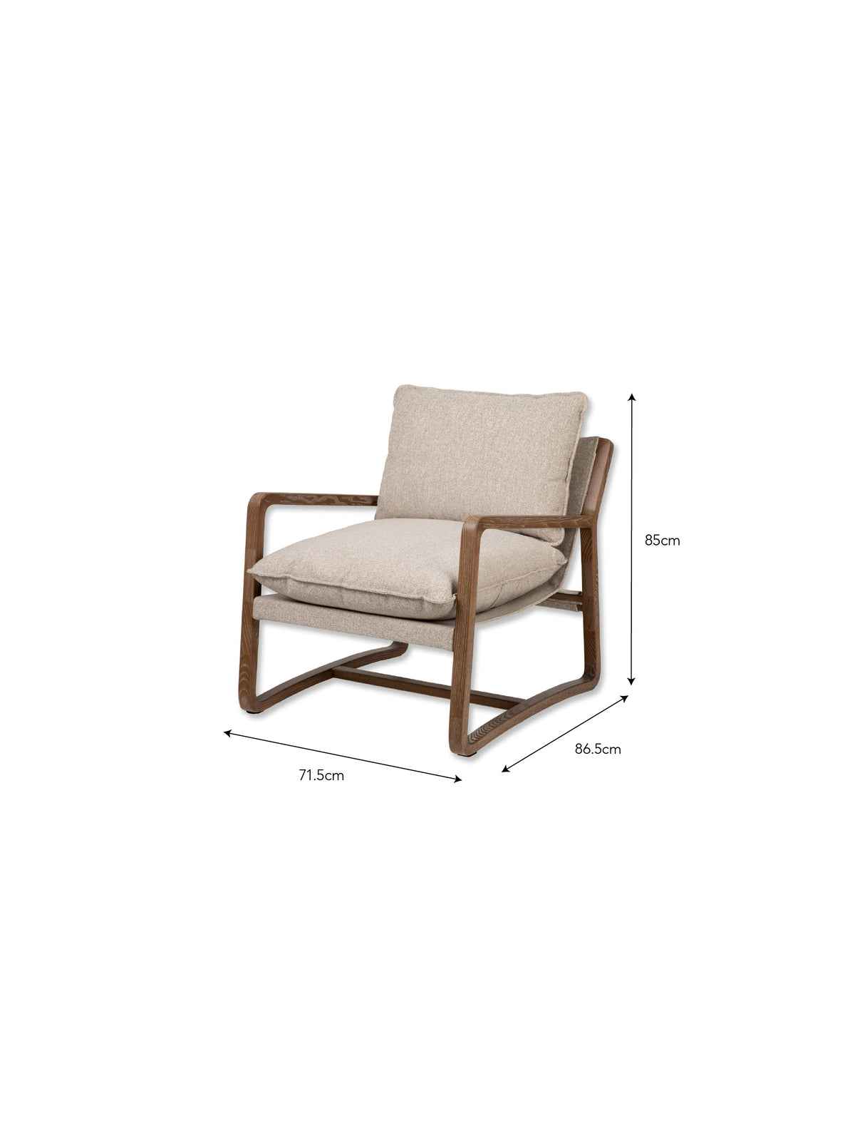 Barnwood Armchair – Ash Wood, Natural
