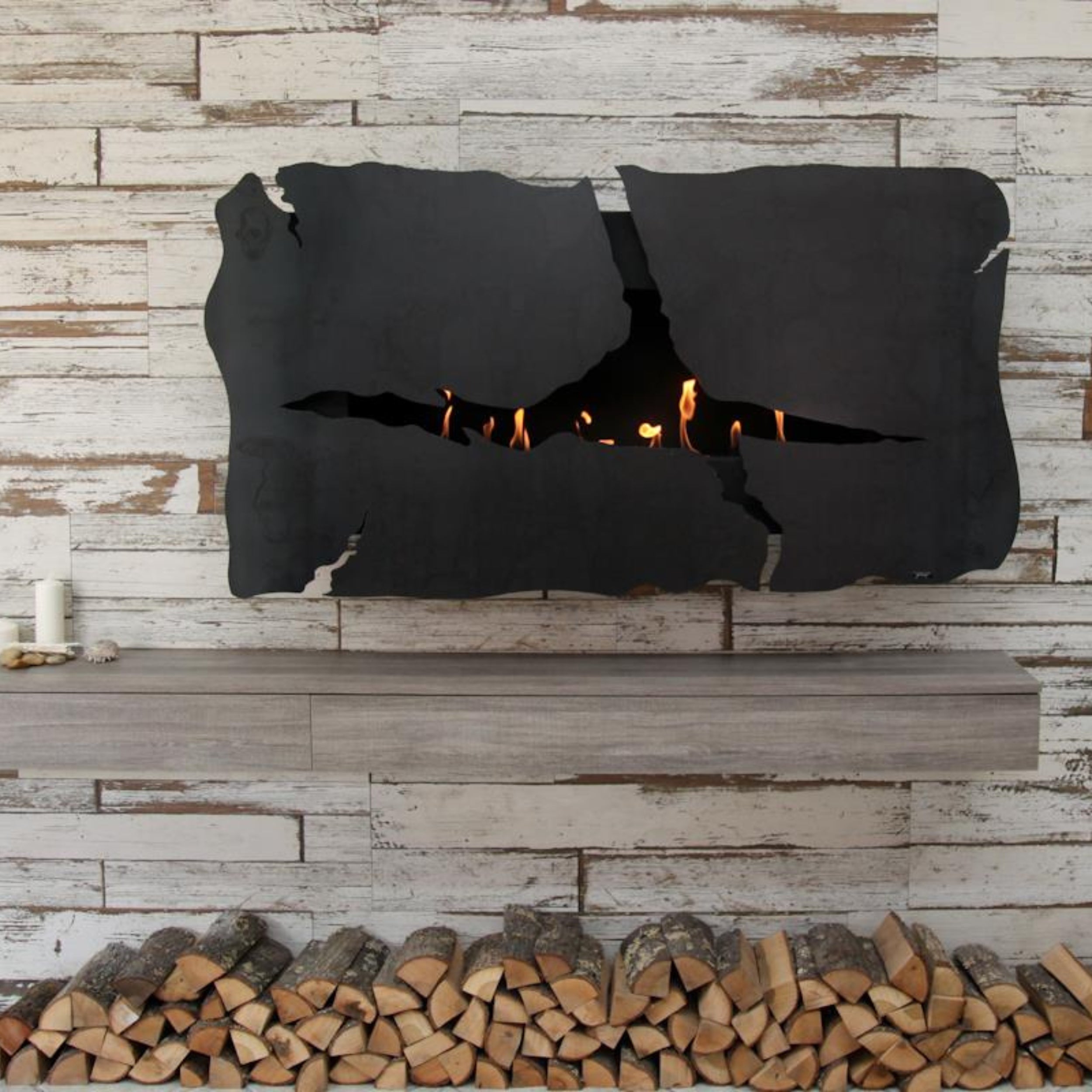 GlammFire Apollo IV Wall-Mounted Bioethanol Fireplace