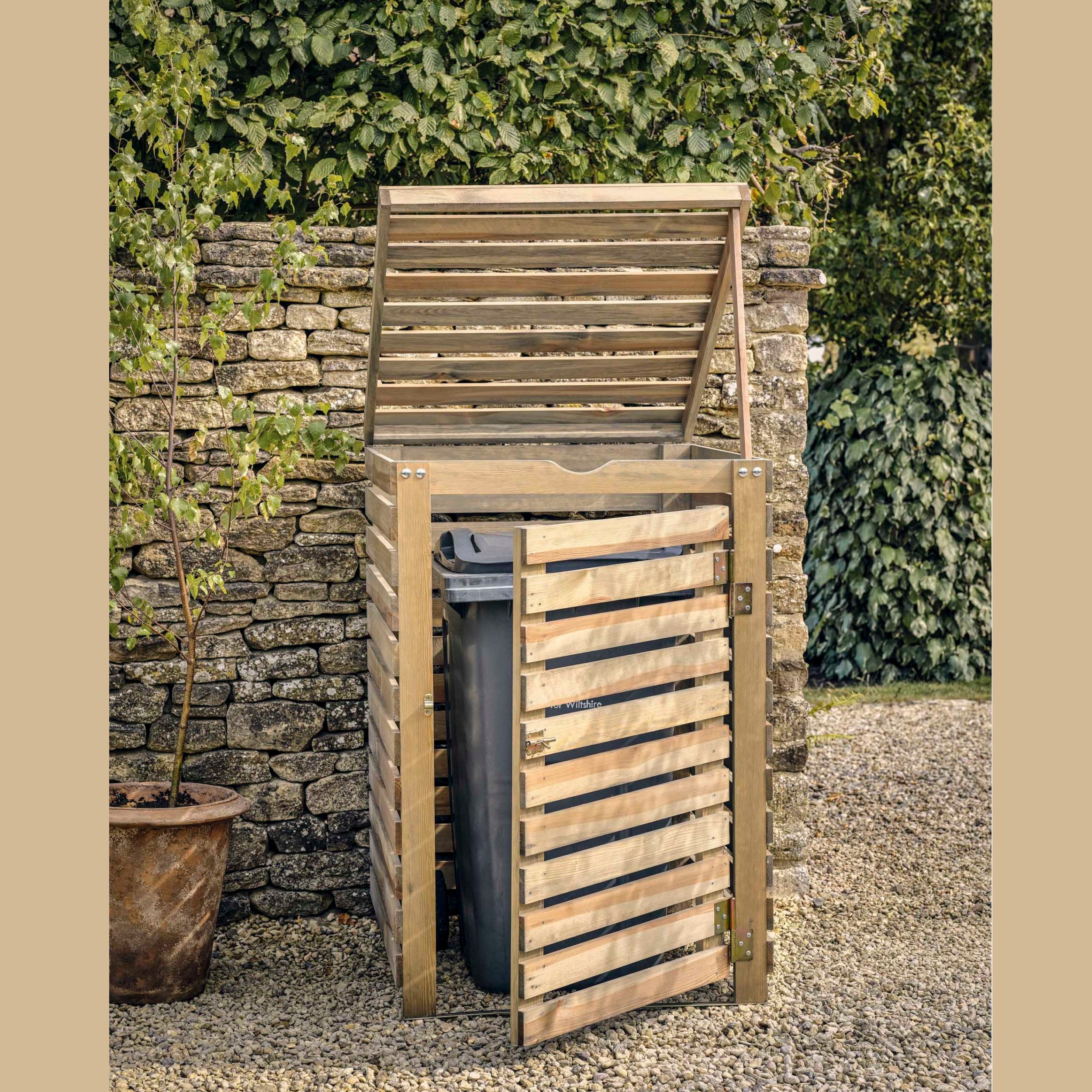 Aldsworth Single Wheelie Bin Store – Spruce