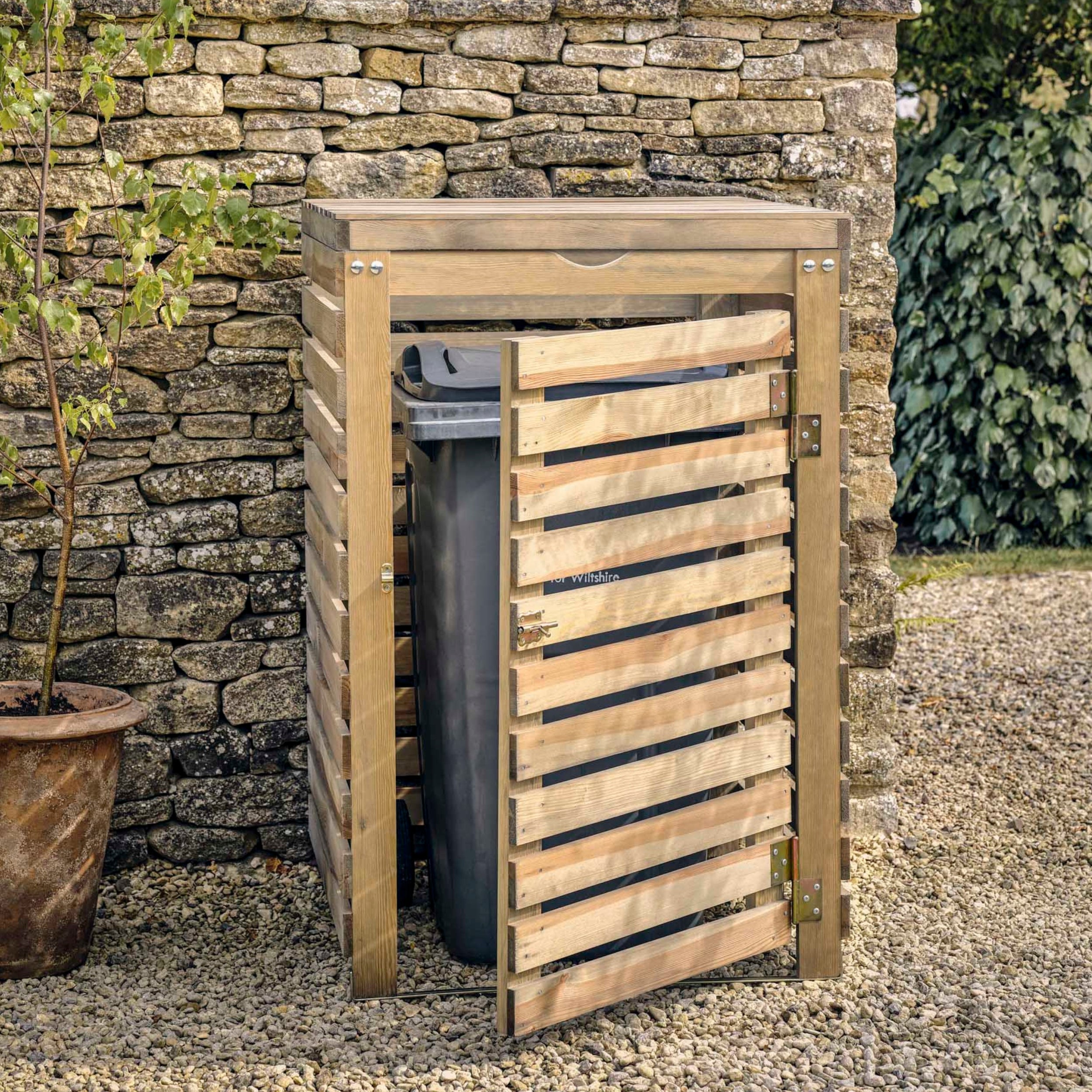 Aldsworth Single Wheelie Bin Store – Spruce