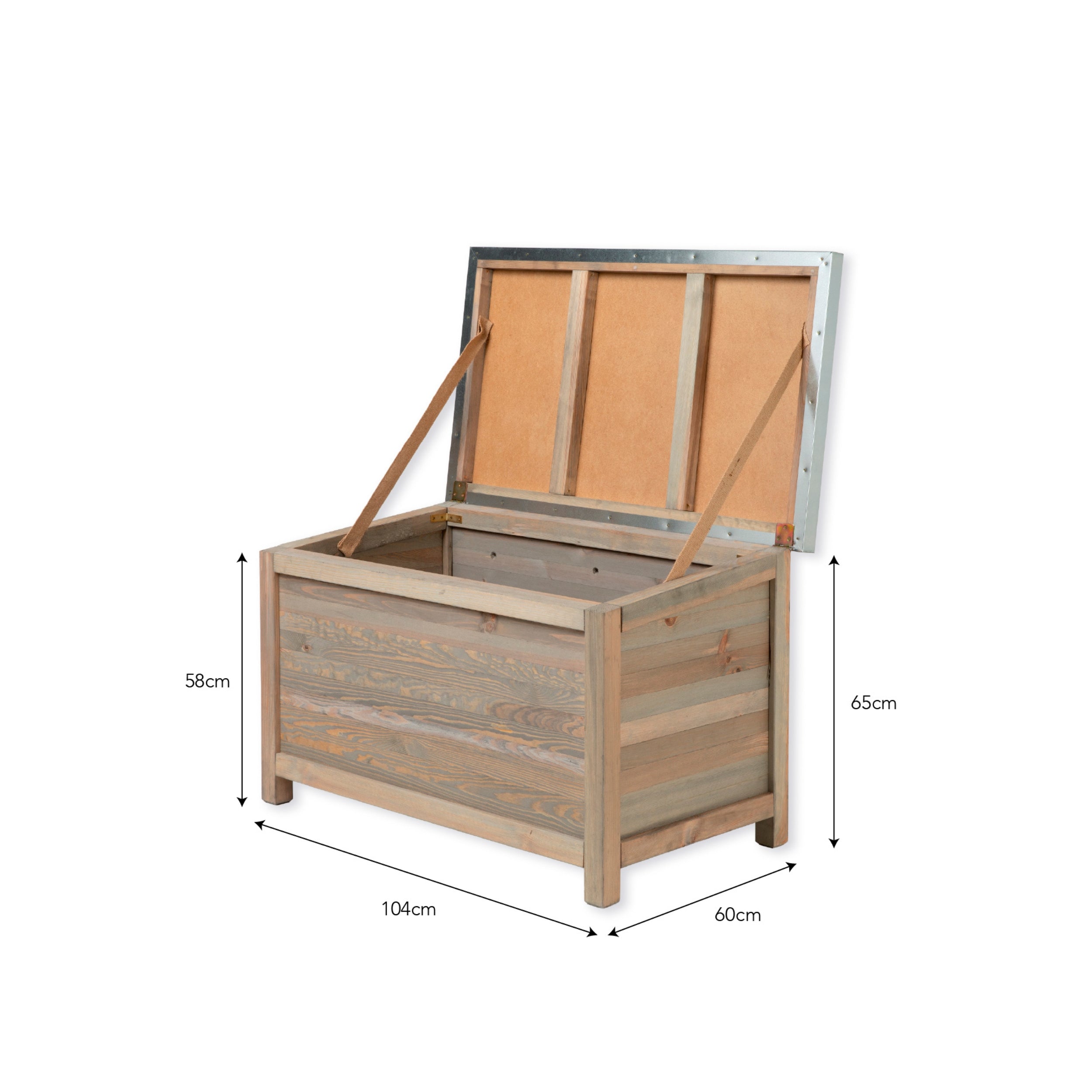 Aldsworth Outdoor Storage Box – Spruce & Galvanised Steel