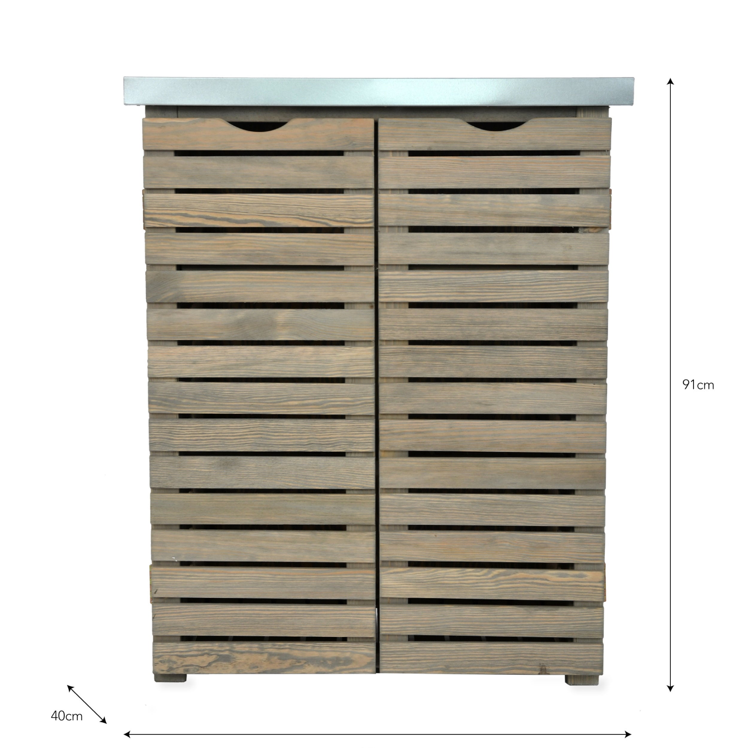 Aldsworth Slatted Storage Unit – Spruce & Galvanised Steel