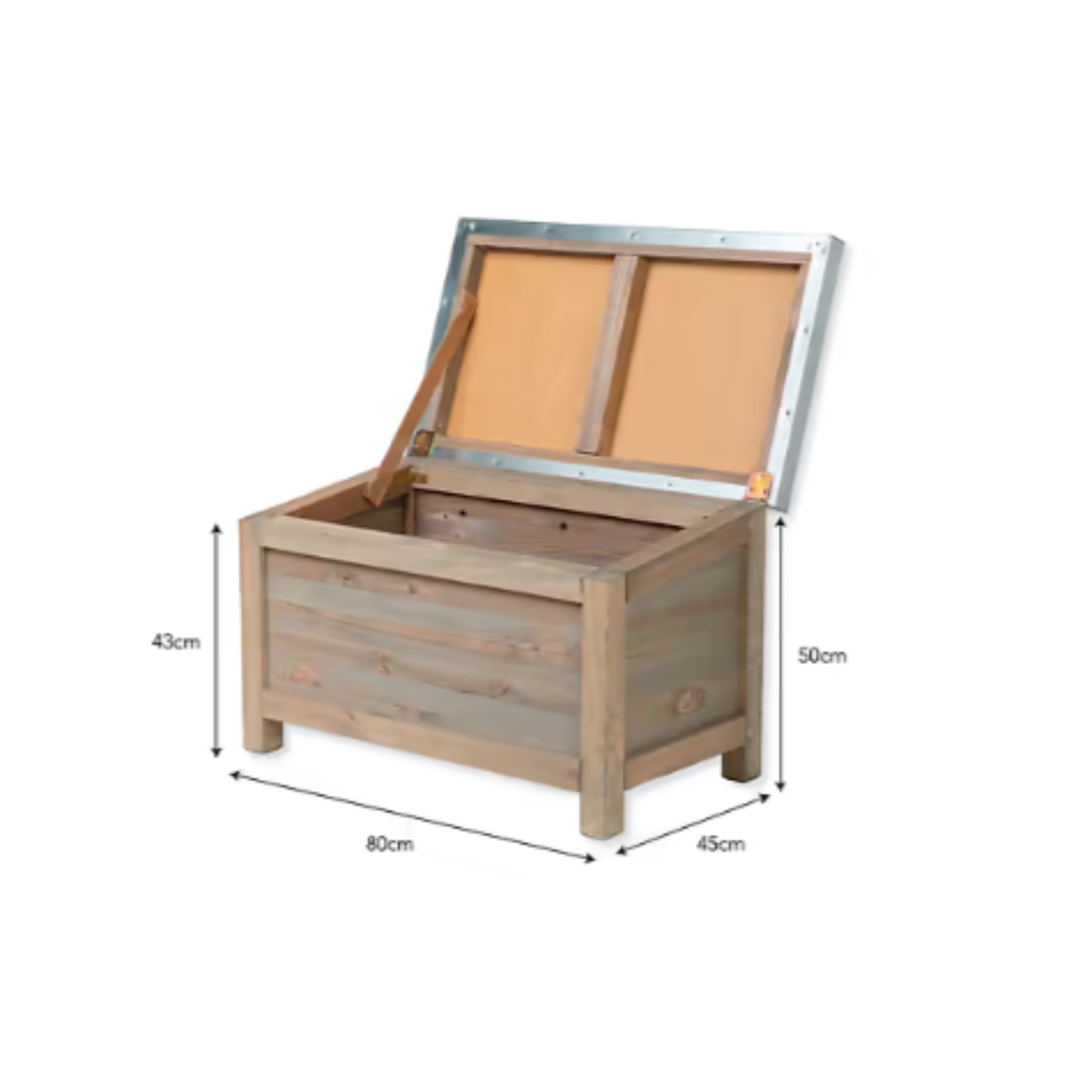 Aldsworth Outdoor Storage Box – Spruce & Galvanised Steel