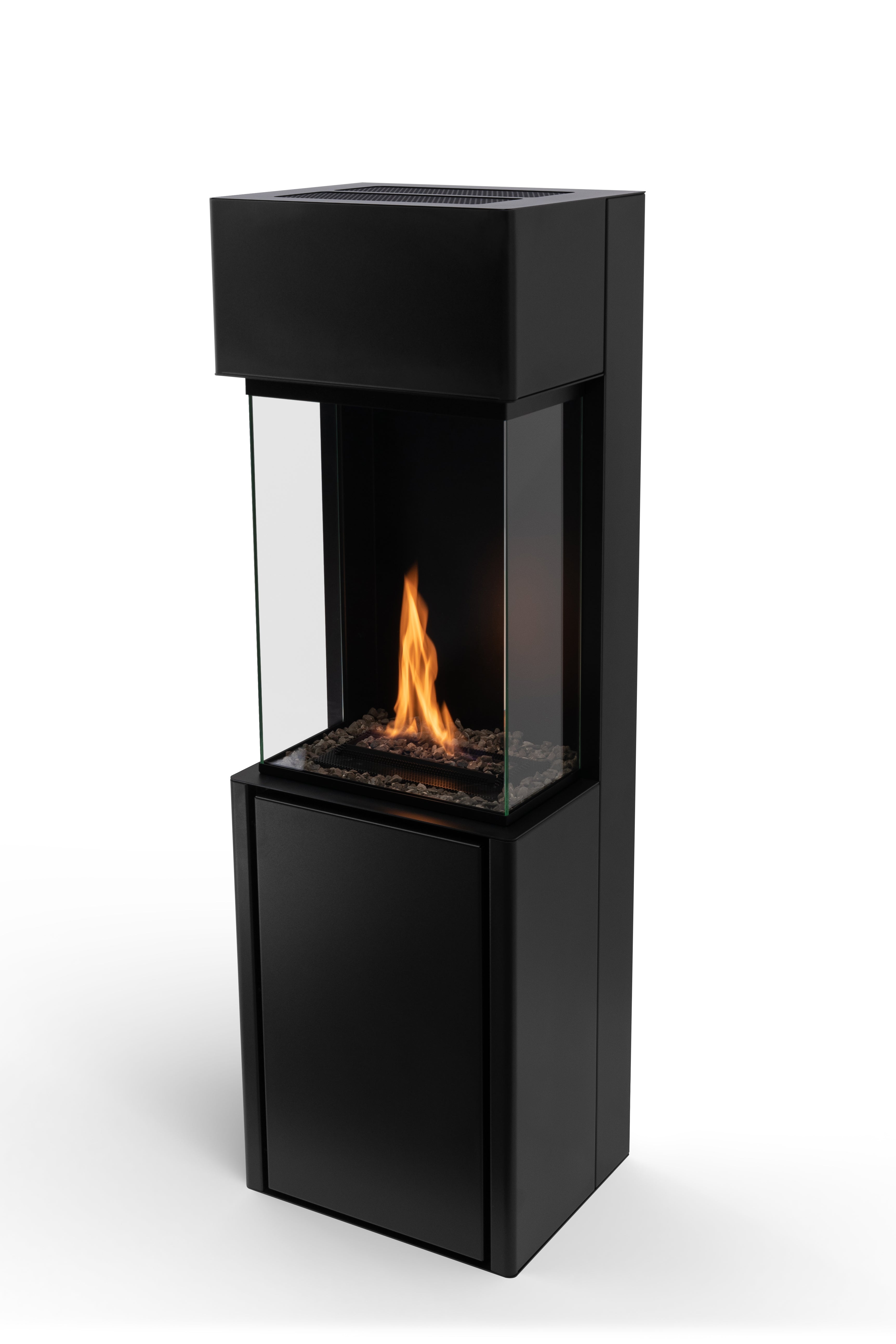 Planika Arcticon Black – Automatic Ethanol Fireplace with BEV Technology®