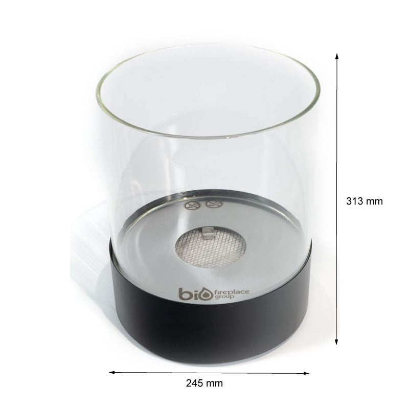 ScandiFlames Southwark – Round Tabletop Bioethanol Fireplace (Black)