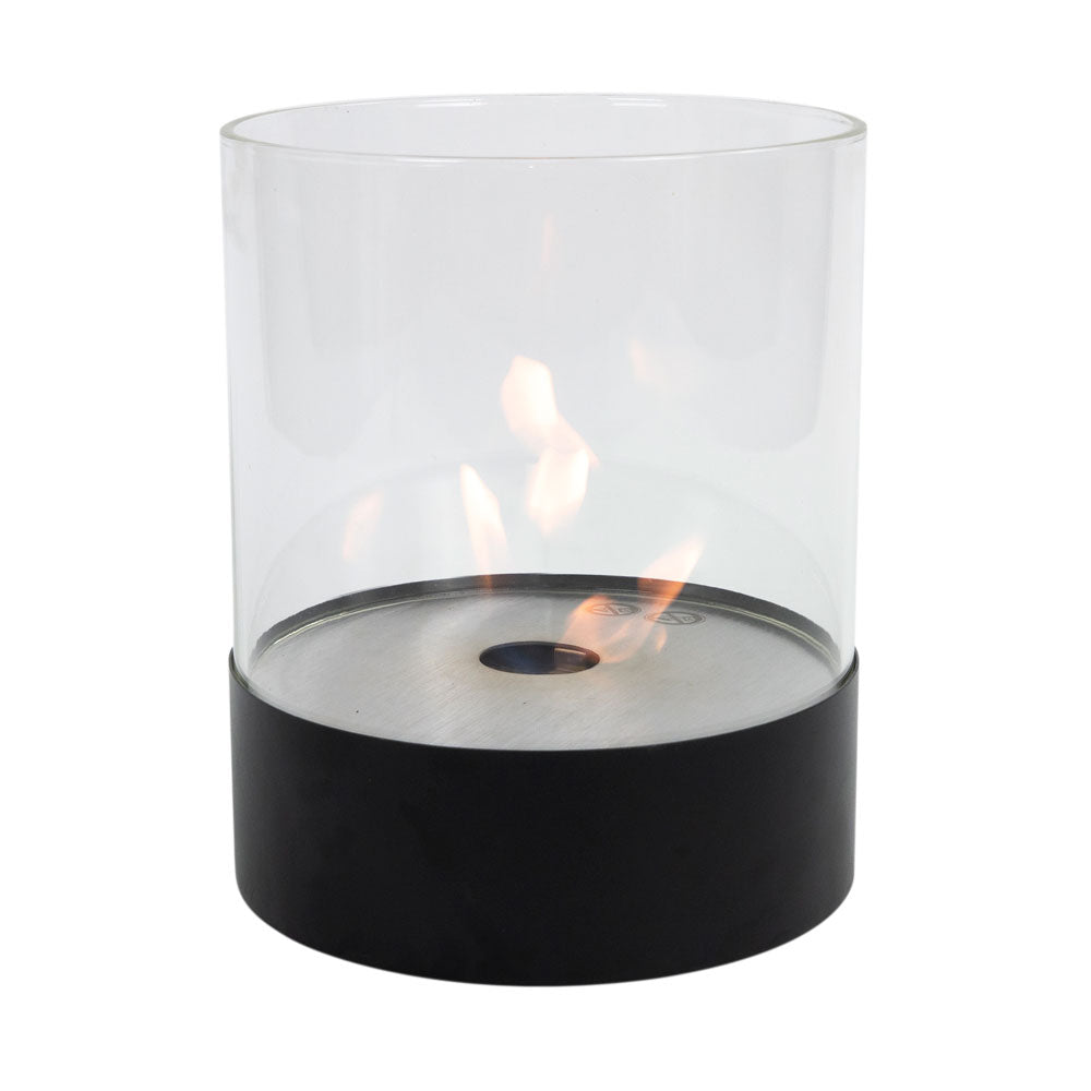 ScandiFlames Southwark – Round Tabletop Bioethanol Fireplace (Black)