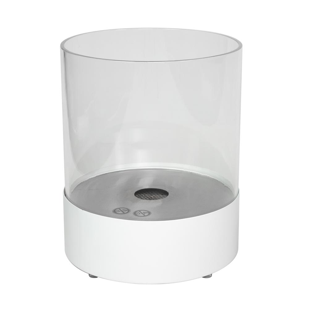 ScandiFlames Southwark – Round Tabletop Bioethanol Fireplace (White)