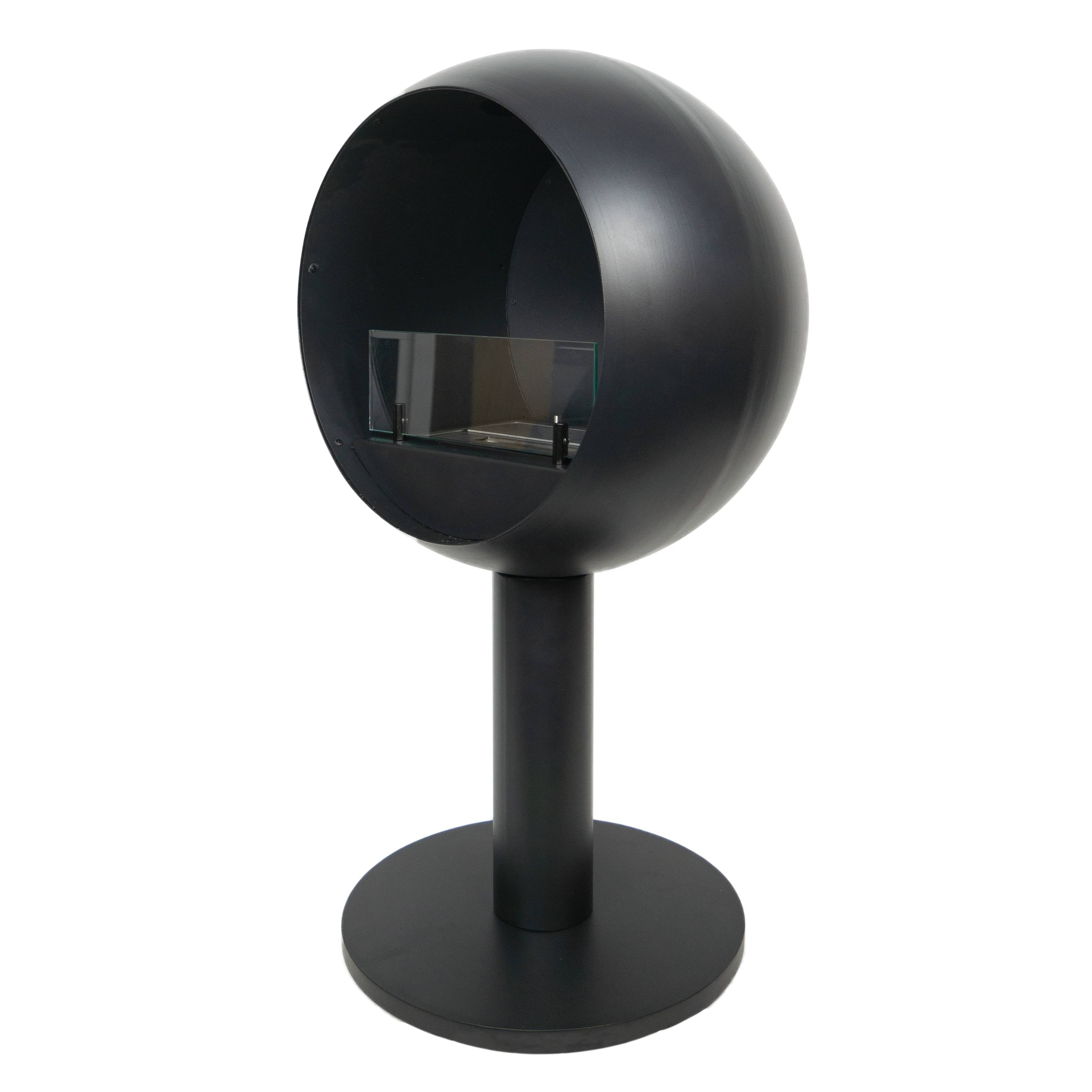 ScandiFlames Edmonton – Freestanding Bioethanol Fireplace (Black)