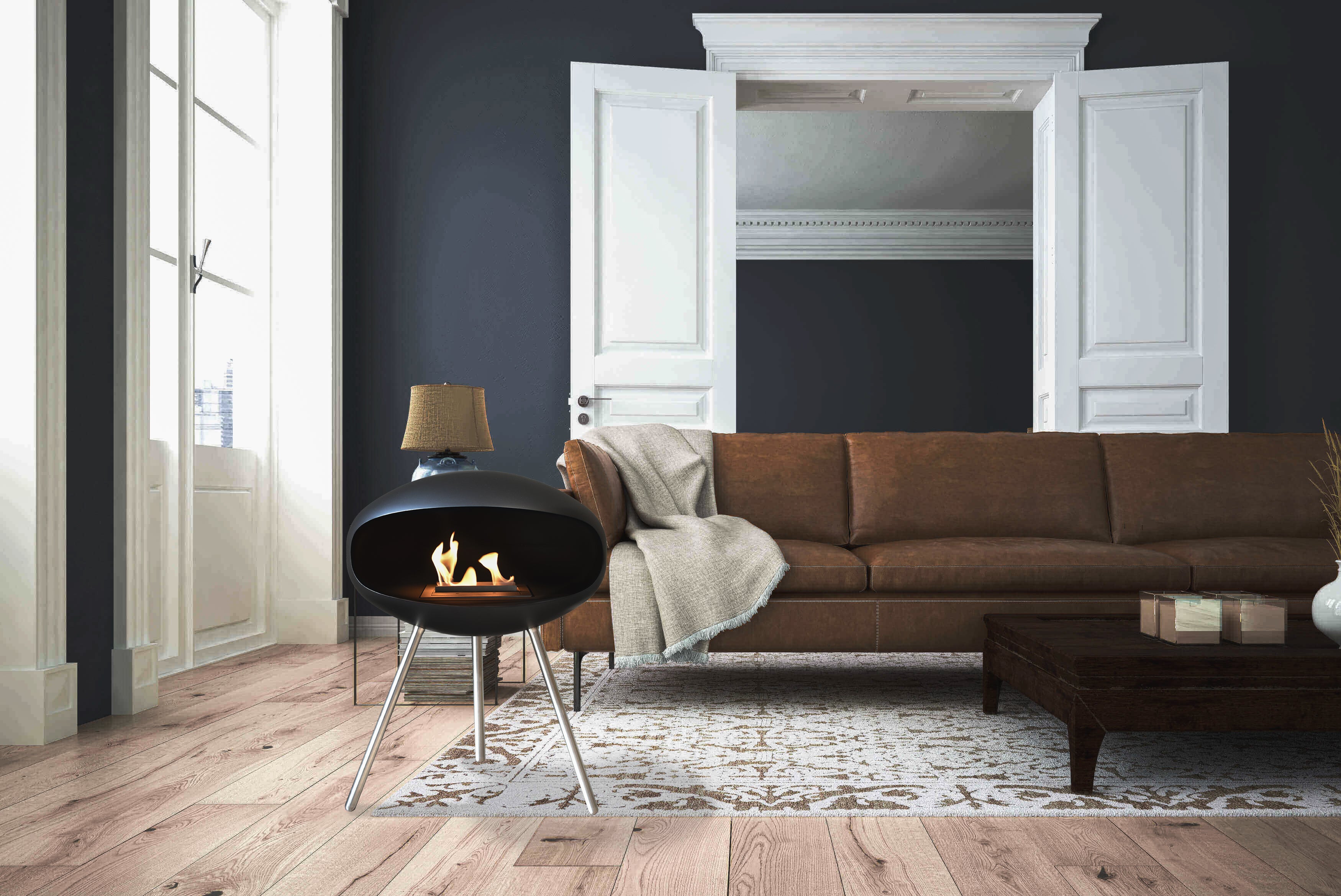 Cocoon Terra - Matte Black with Steel Legs