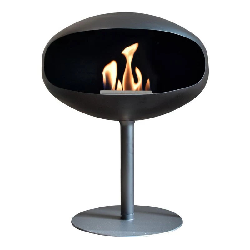 Cocoon Pedestal Fire – Matte Black with Black Base