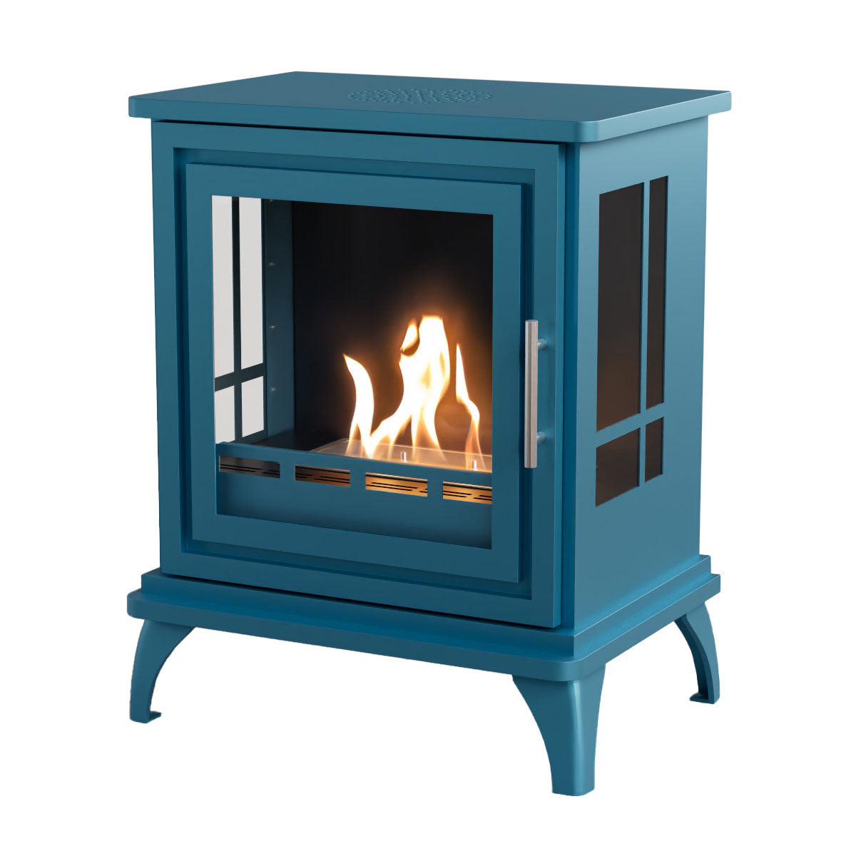 ScandiFlames Nashville – Freestanding Bioethanol Indoor Stove – Azure Blue