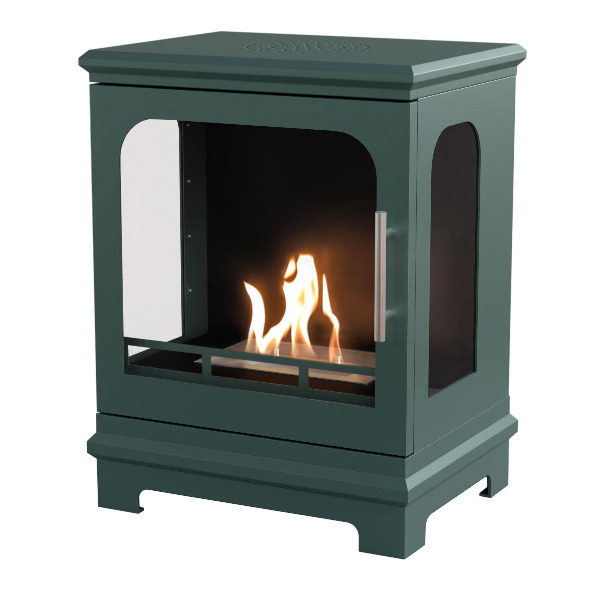 ScandiFlames Honolulu – Deep Forest Green Freestanding Bioethanol Stove