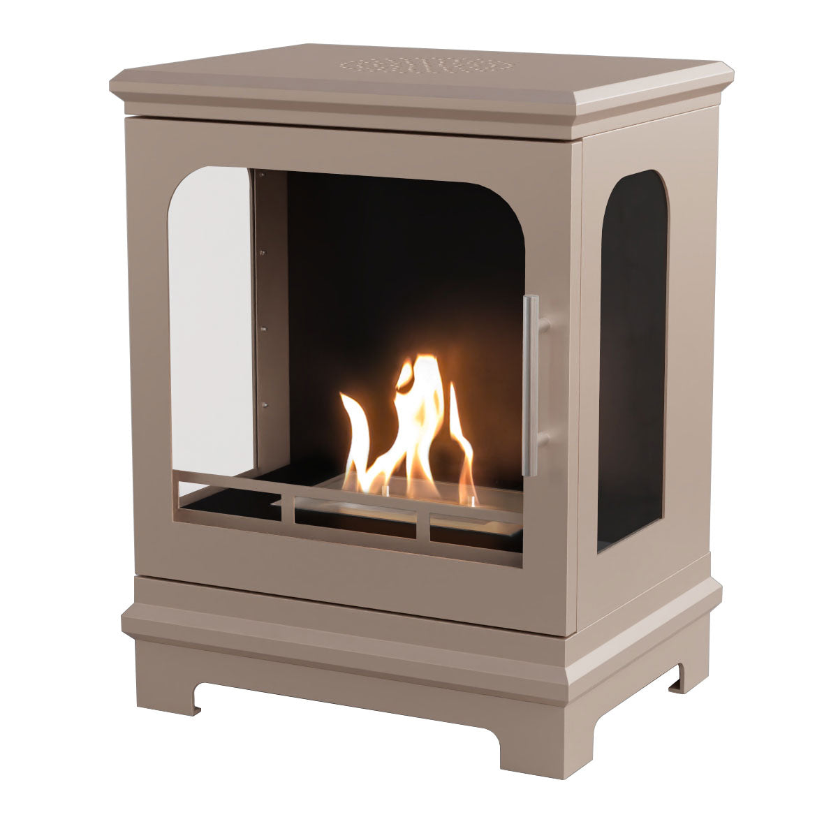 ScandiFlames Honolulu – Grey Beige Freestanding Bioethanol Stove