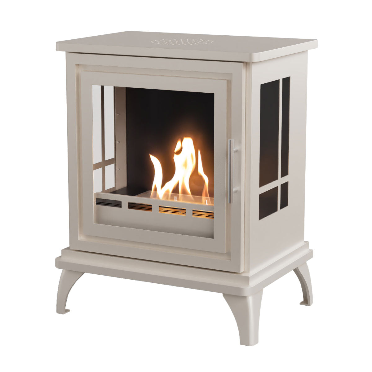ScandiFlames Nashville – Freestanding Bioethanol Indoor Stove – Oyster White