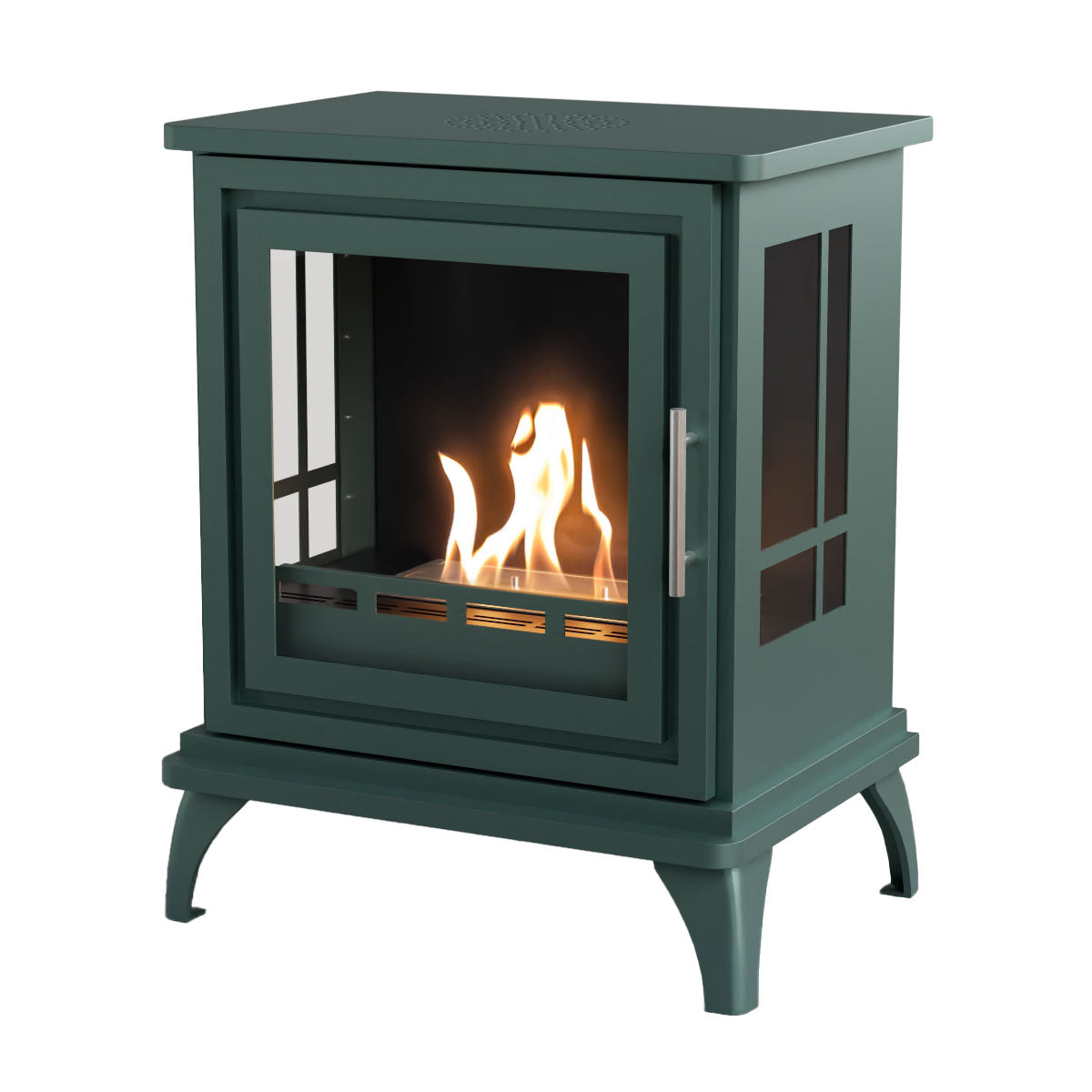 ScandiFlames Nashville – Forest Green Freestanding Bioethanol Stove