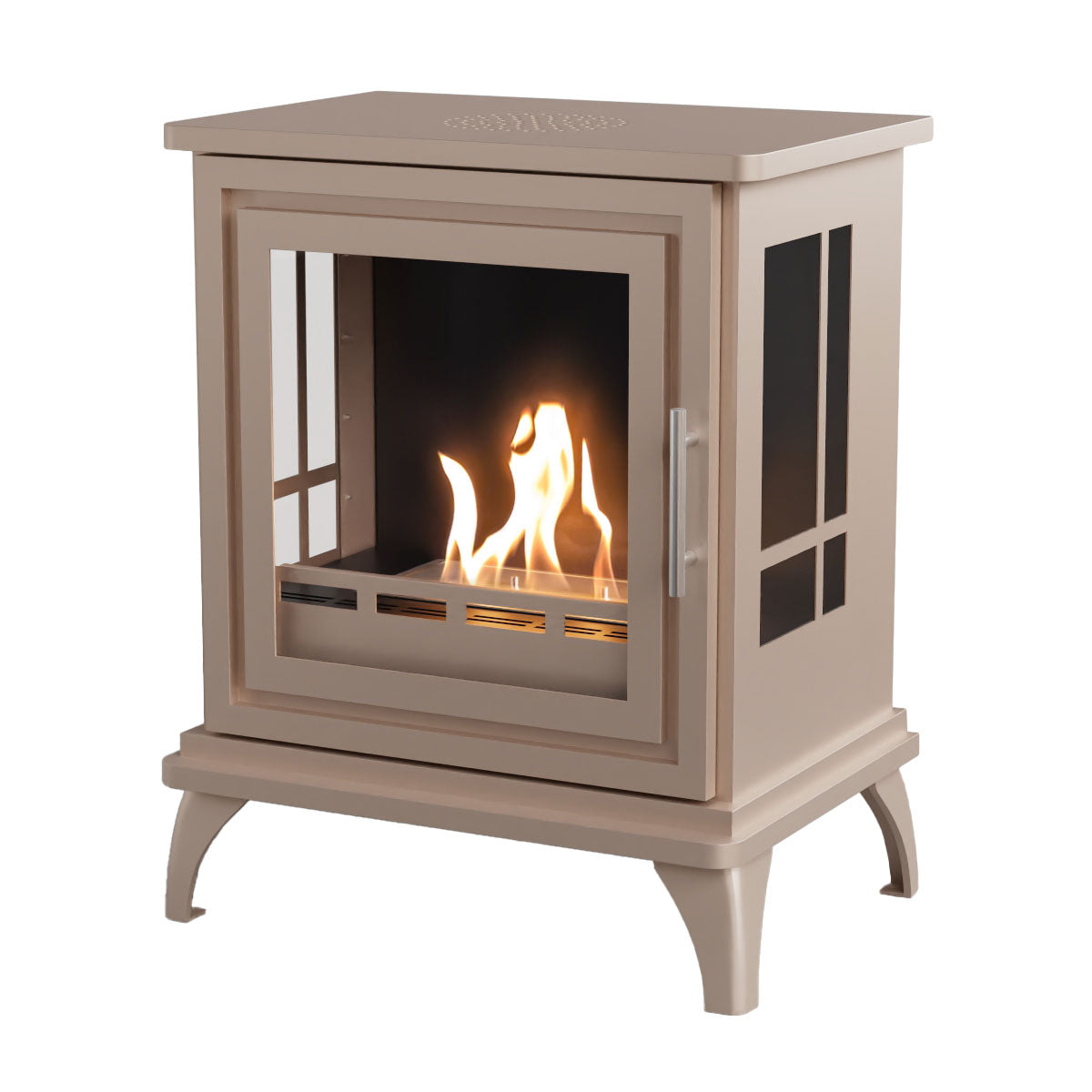 ScandiFlames Nashville – Freestanding Bioethanol Indoor Stove - Grey Beige