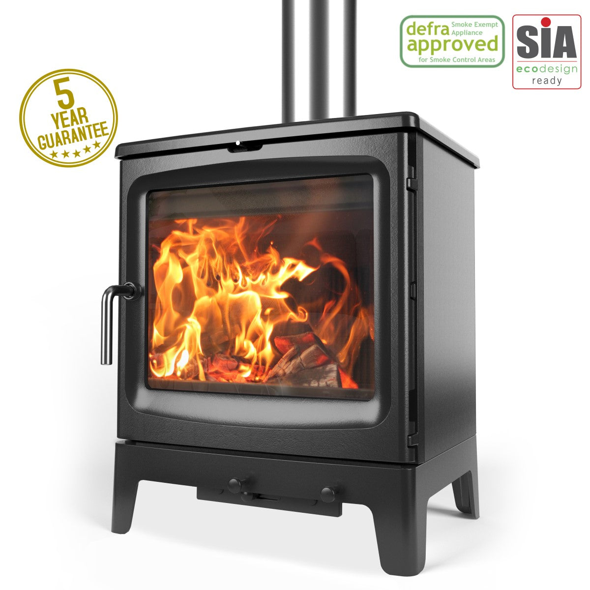 Saltfire Bignut 5 Stove in Metallic Black