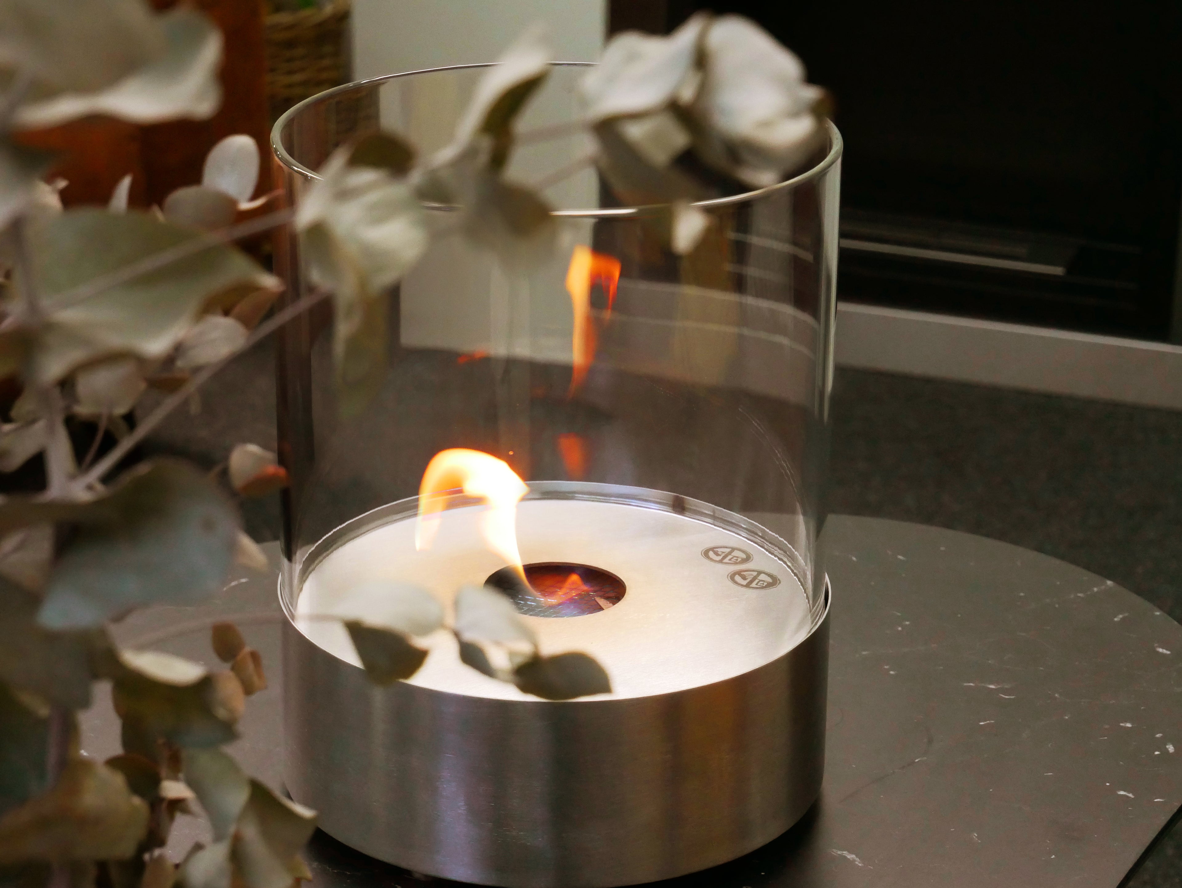 ScandiFlames Southwark – Round Tabletop Bioethanol Fireplace (Steel)