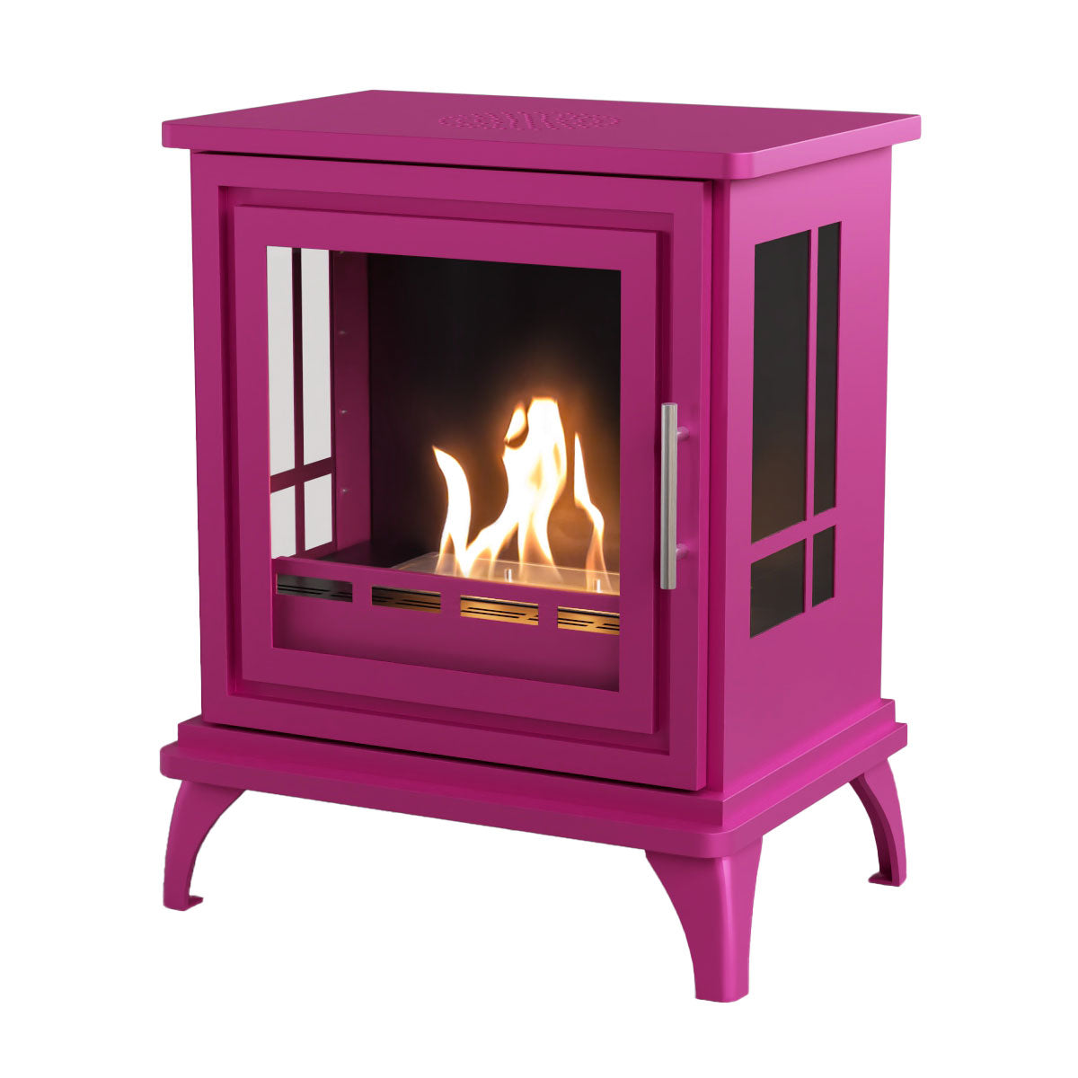ScandiFlames Nashville – Freestanding Bioethanol Indoor Stove – Magenta Pink