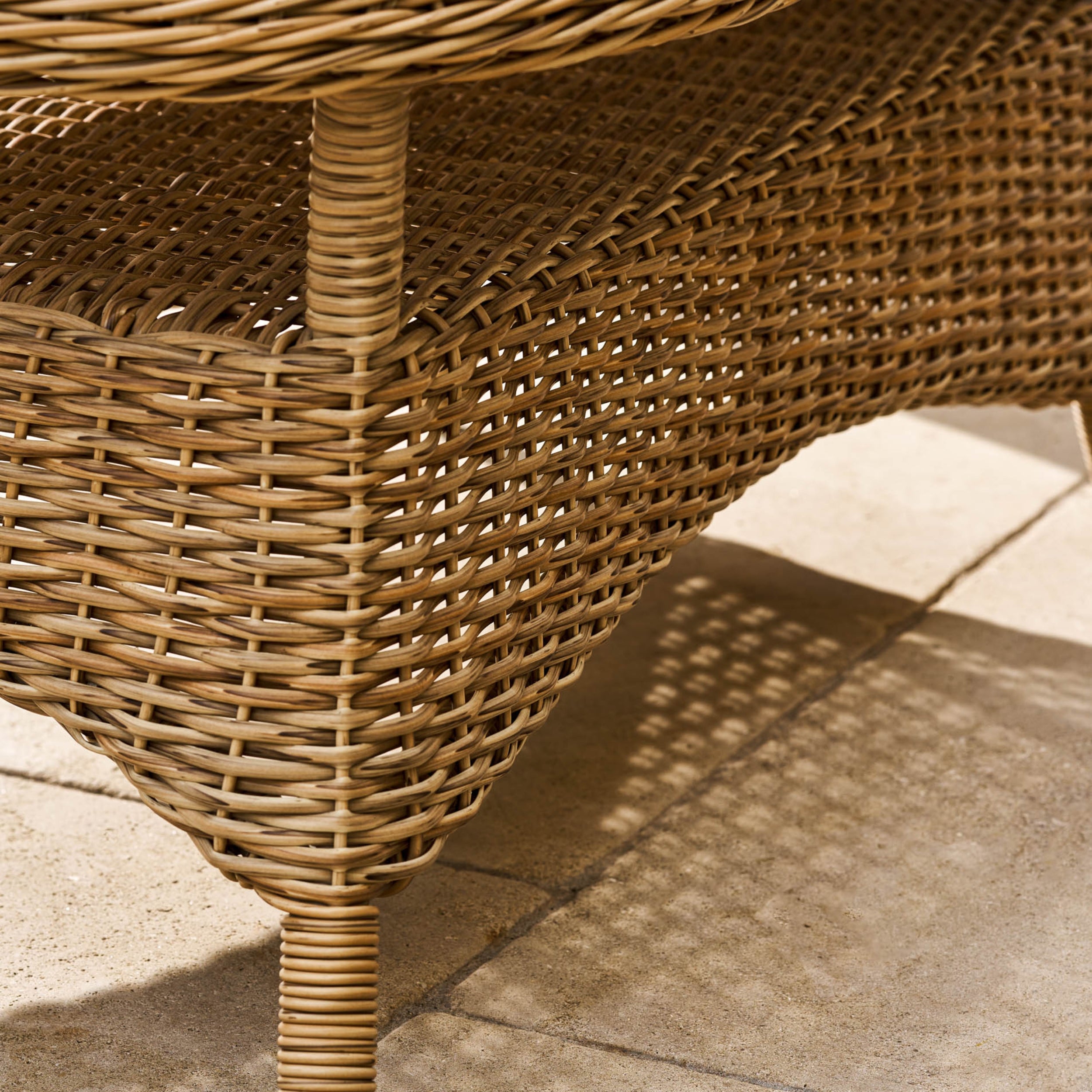 Brayford Outdoor Coffee Table – PE Rattan & Glass