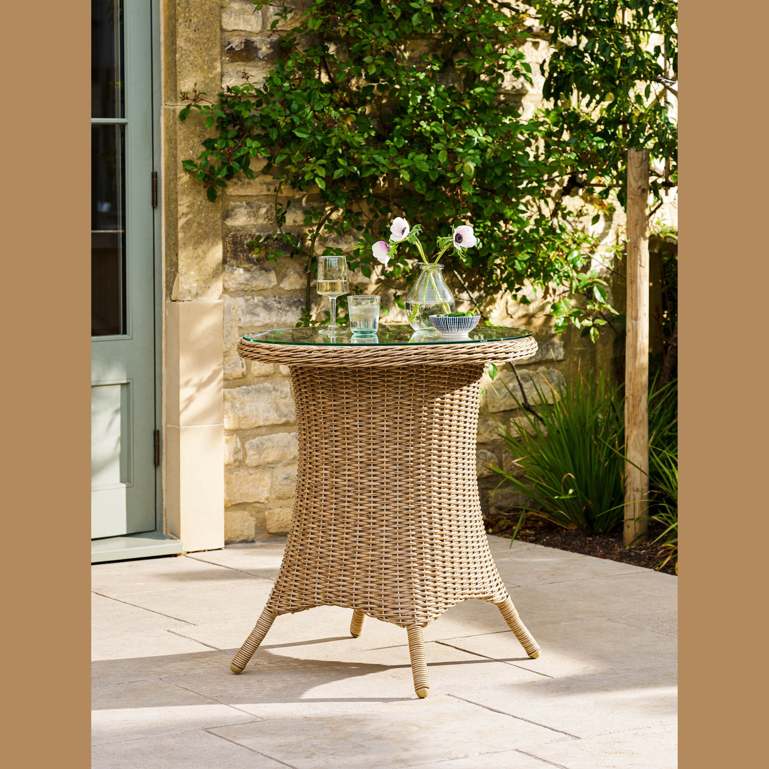 Brayford Outdoor Bistro Set – PE Rattan, Table & 2 Chairs