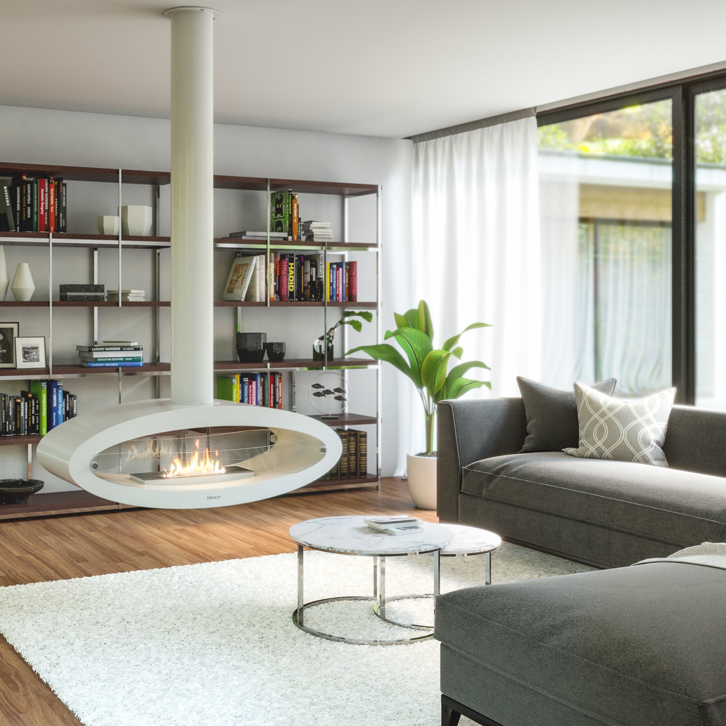 Henley Budapest Ceiling-Mounted Bioethanol Fireplace