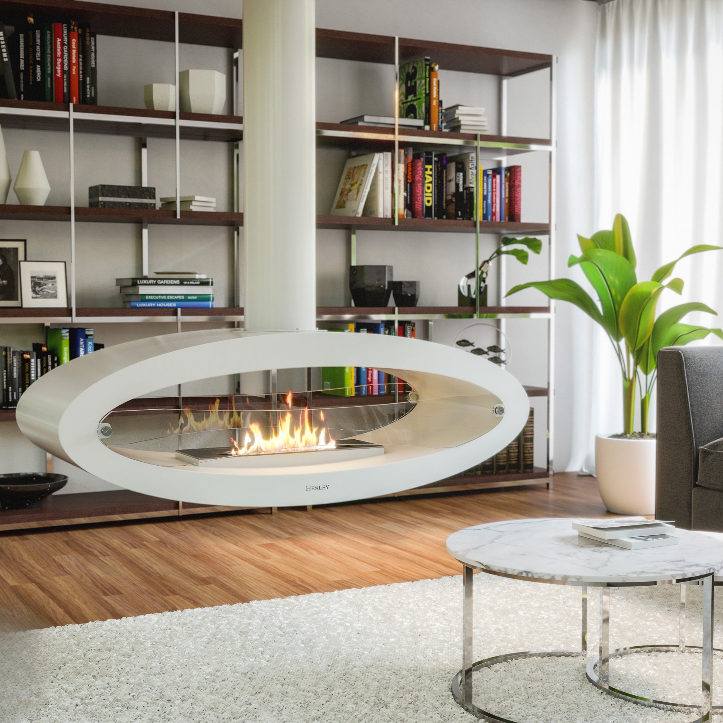 Henley Budapest Ceiling-Mounted Bioethanol Fireplace