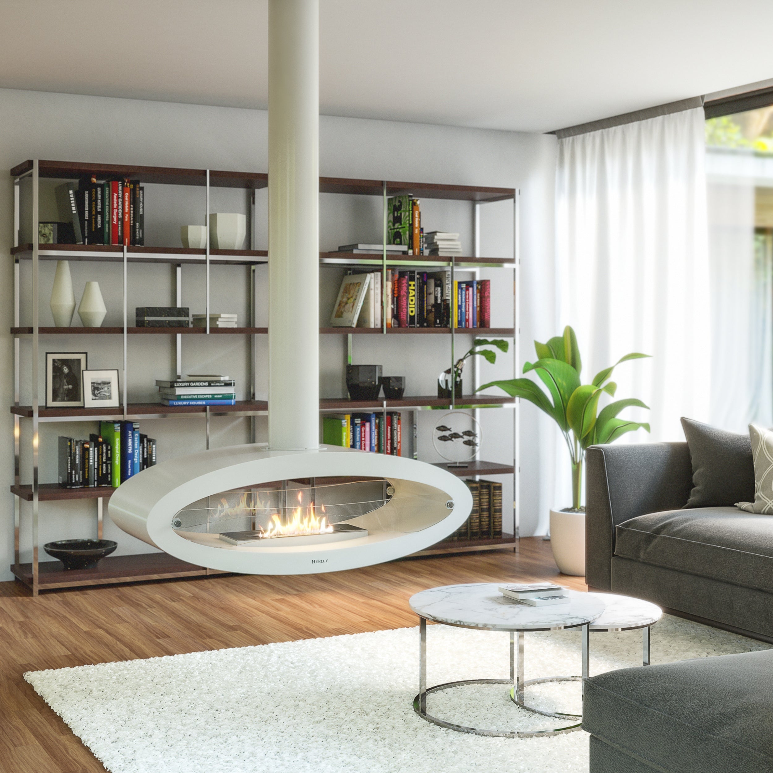 Henley Budapest Ceiling-Mounted Bioethanol Fireplace