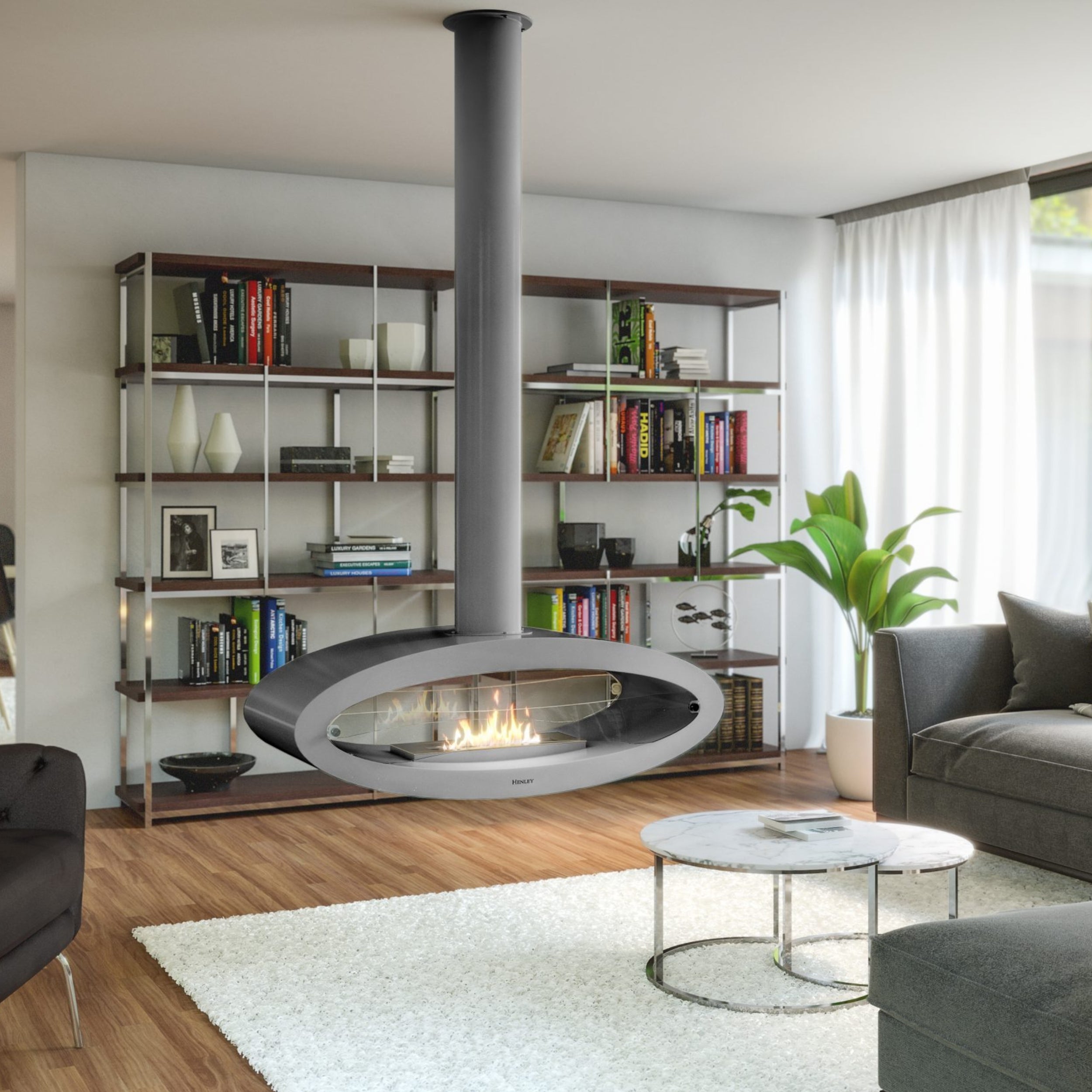 Henley Budapest Ceiling-Mounted Bioethanol Fireplace