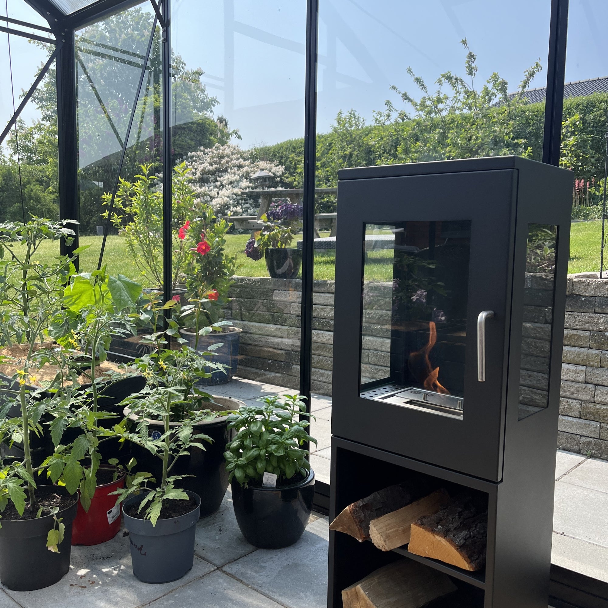 Cheyenne Freestanding Bioethanol Stove Fireplace