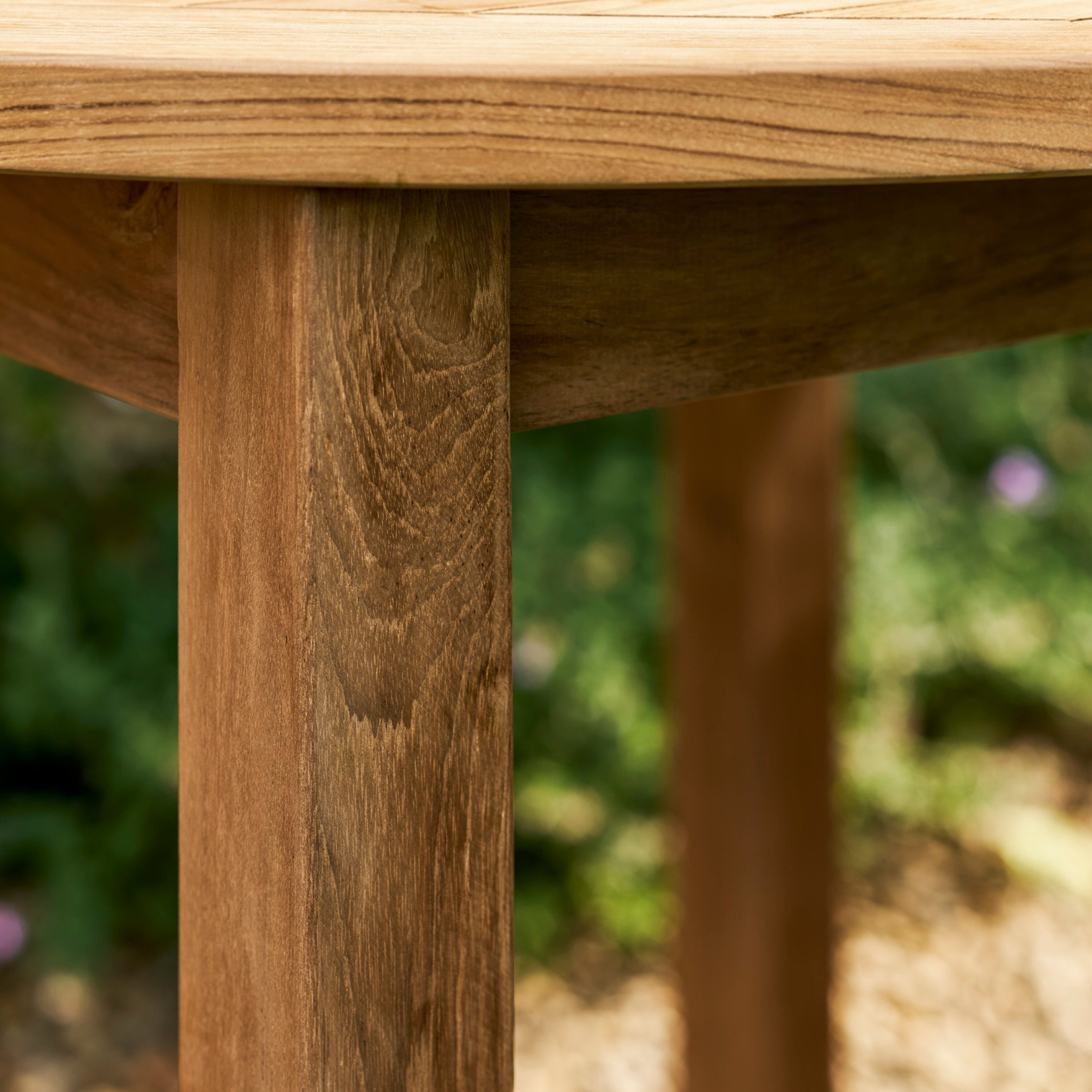 Churn Round Teak Table & 2 Henley Stacking Armchairs