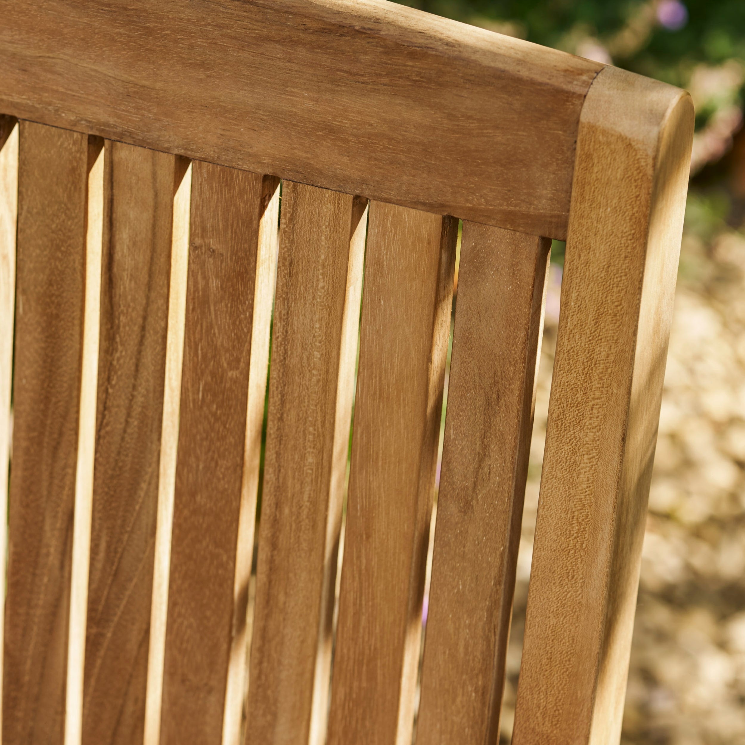 Churn Round Teak Table & 2 Henley Stacking Armchairs