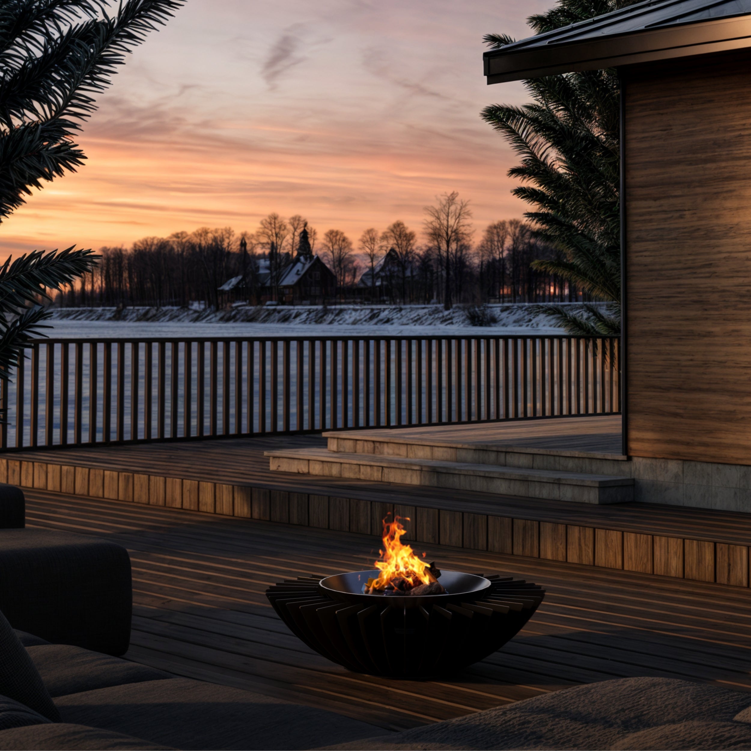 GlammFire Cosmo 13 Outdoor Fire Pit – Wood & Charcoal