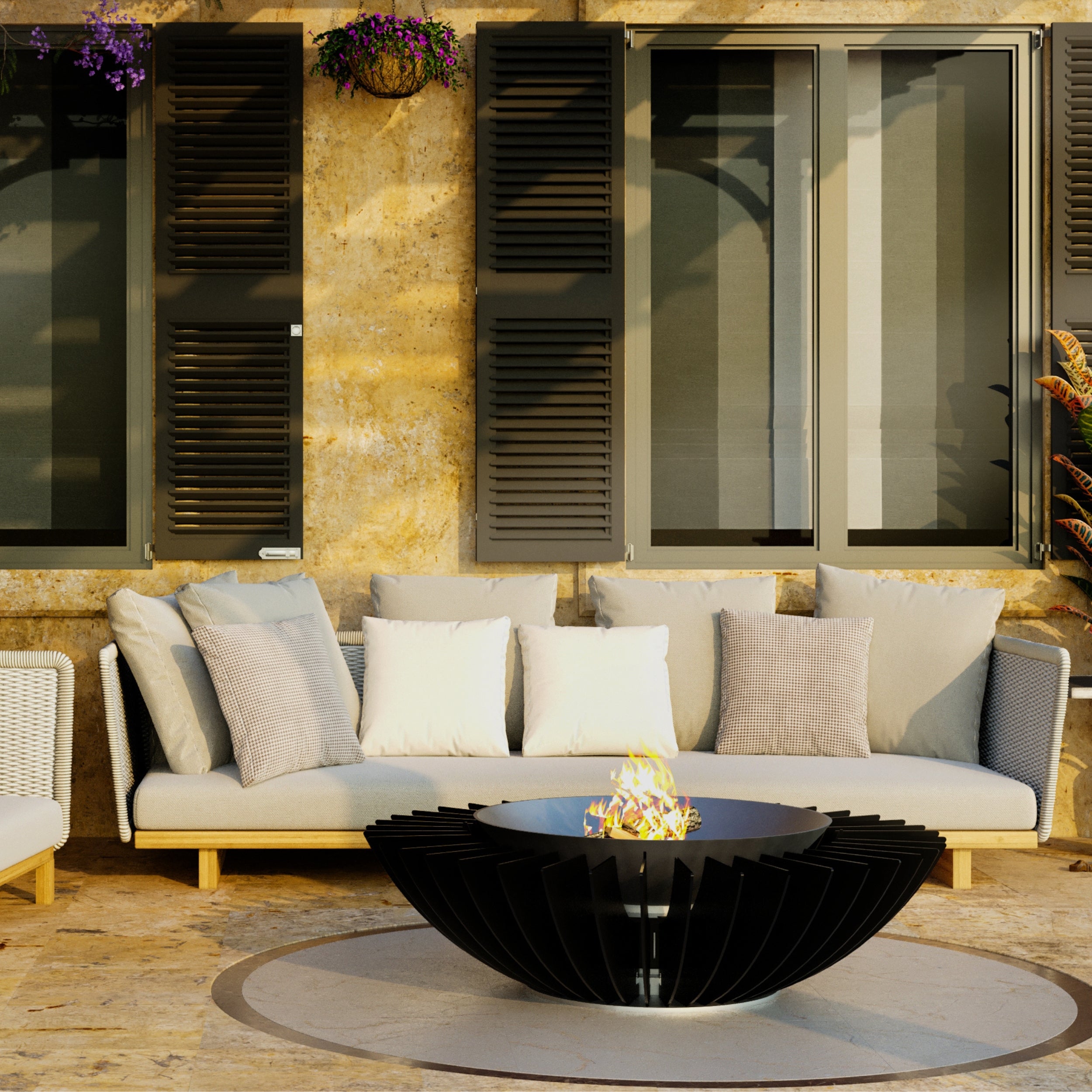 GlammFire Cosmo 13 Outdoor Fire Pit – Wood & Charcoal