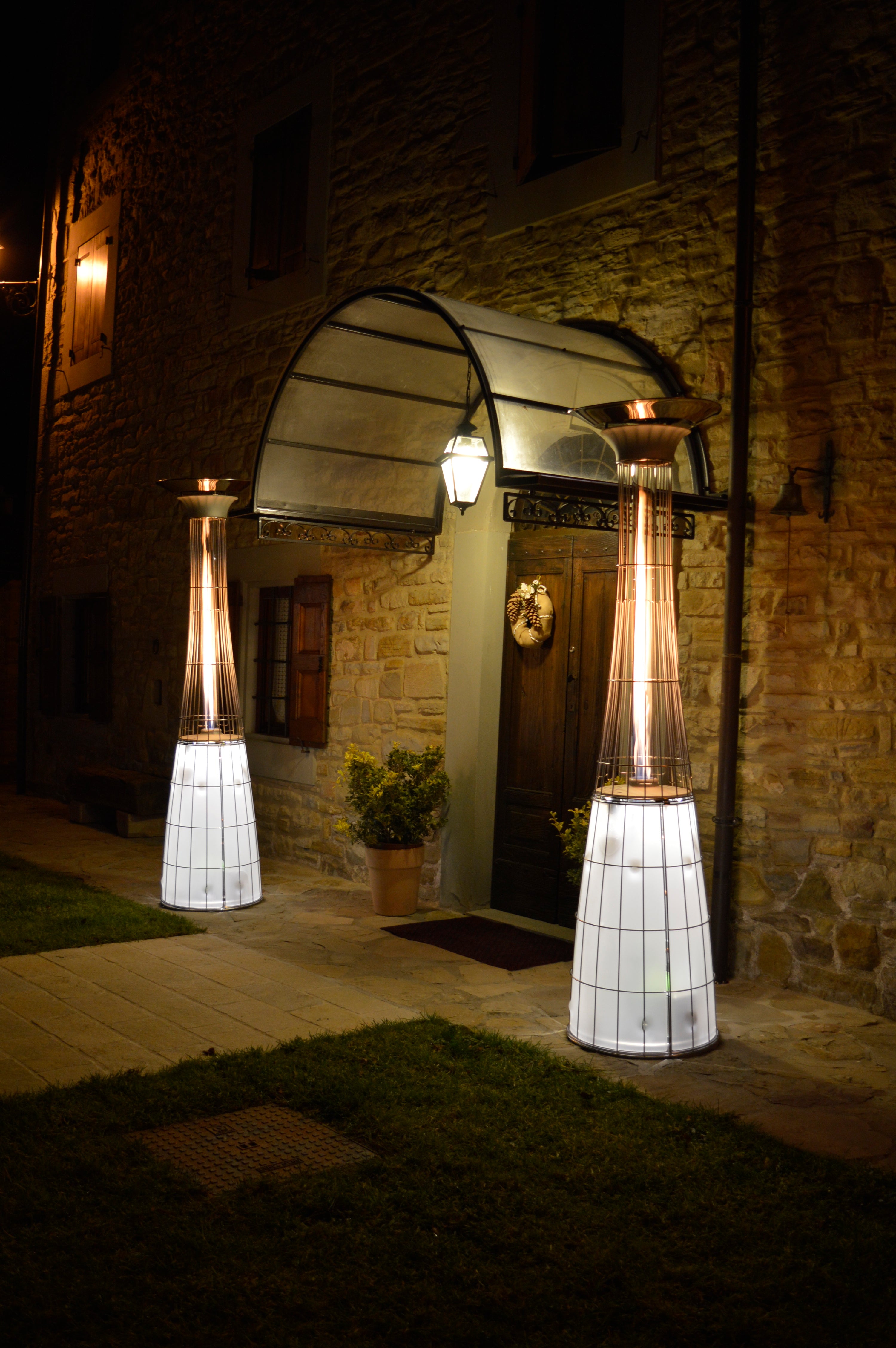 Italkero Dolce Vita E.P. Outdoor Flame Heater – Stainless Steel (Natural Gas) | Fixed Line