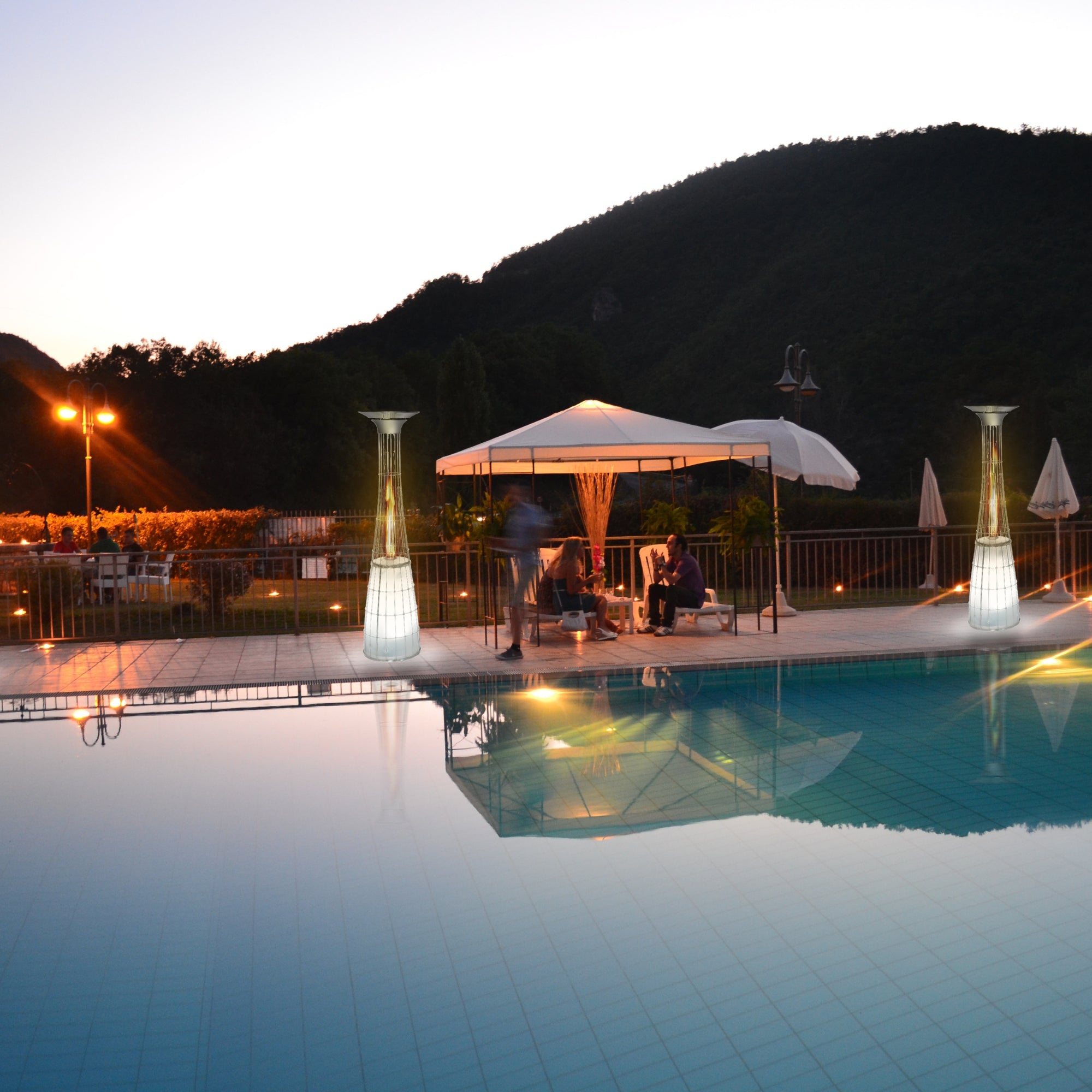 Italkero Dolce Vita Outdoor Gas Fire & Light Tower