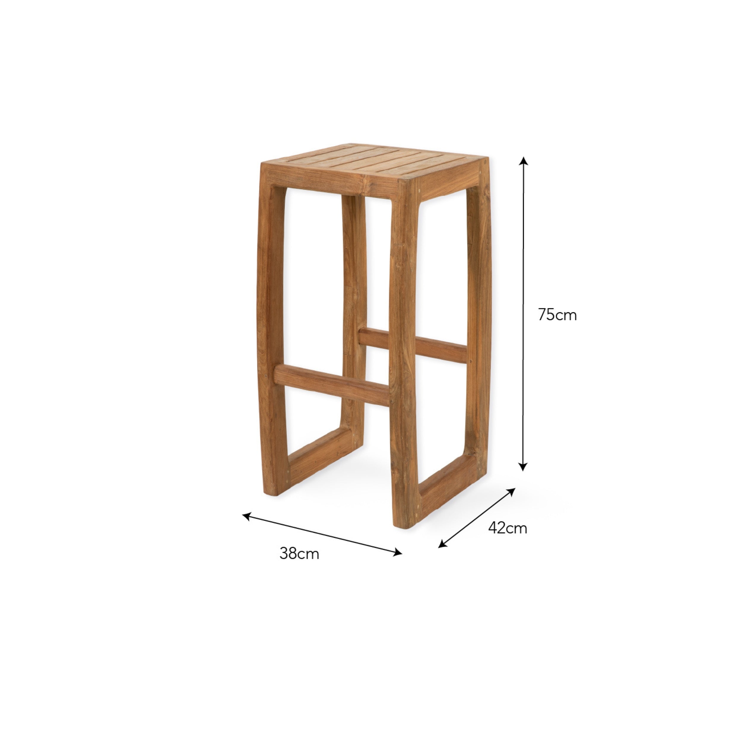 Dashwood Backless Bar Stools – Reclaimed Teak, Set of 2