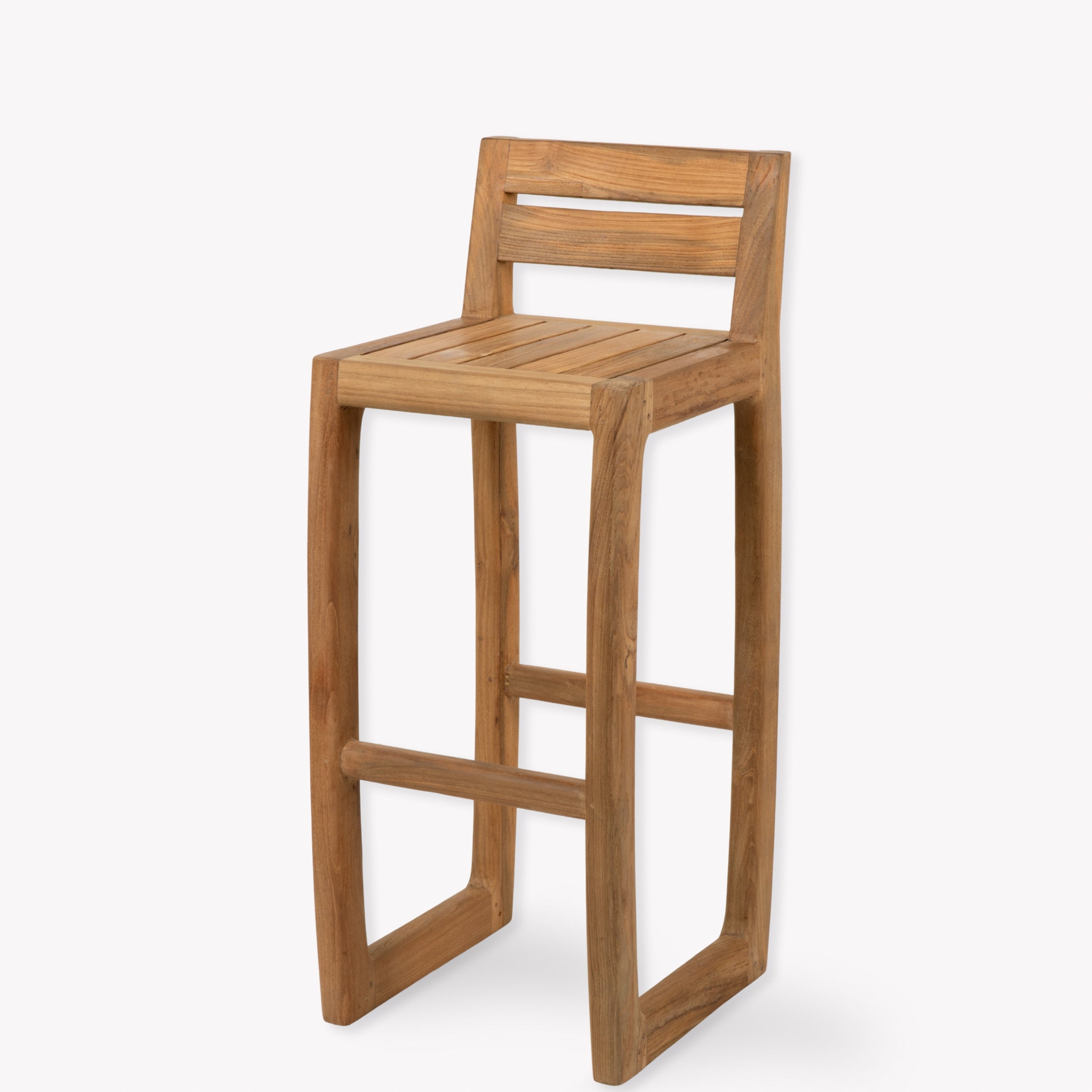 Dashwood Bar Stools with Backs – Reclaimed Teak, Set of 2