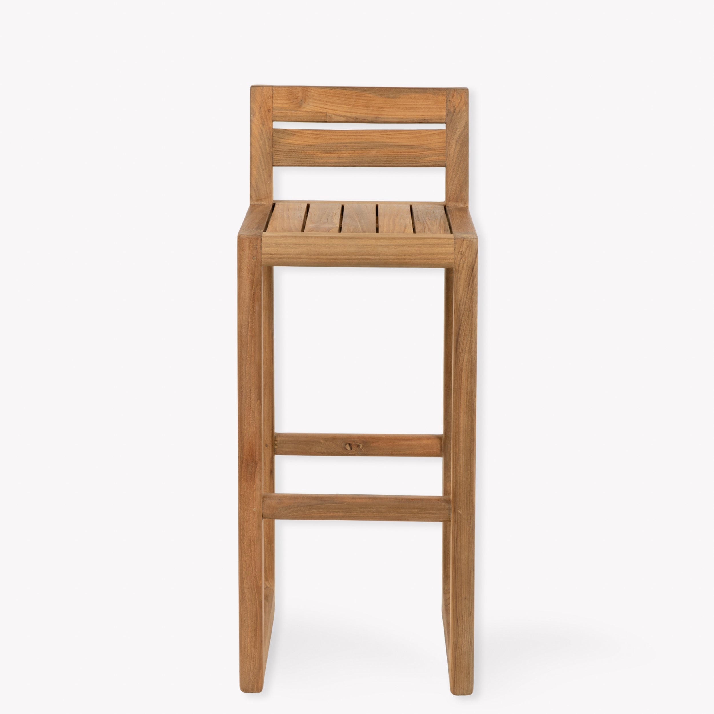 Dashwood Bar Stools with Backs – Reclaimed Teak, Set of 2