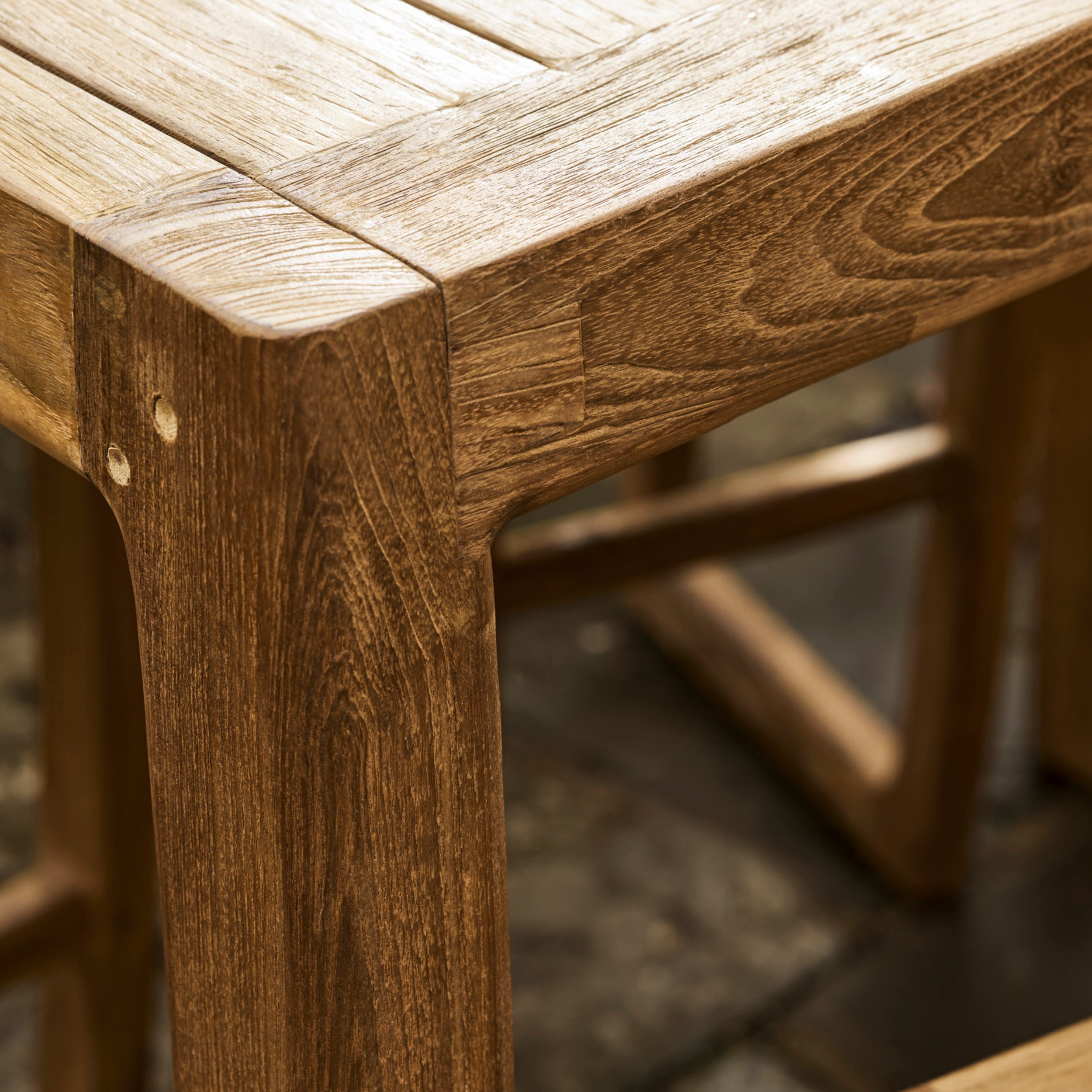 Dashwood Square Outdoor Bar Table – Reclaimed Teak