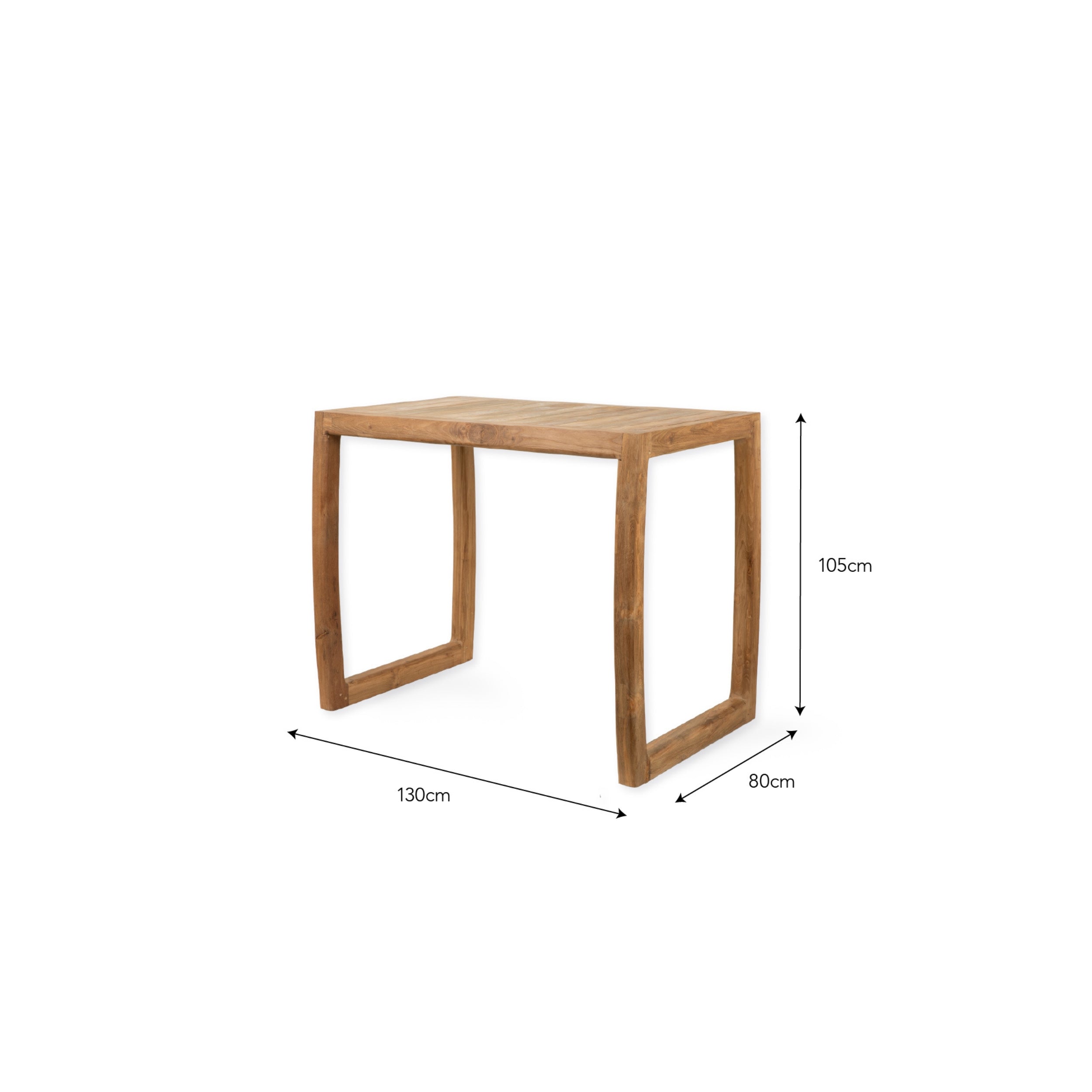 Dashwood Square Outdoor Bar Table – Reclaimed Teak
