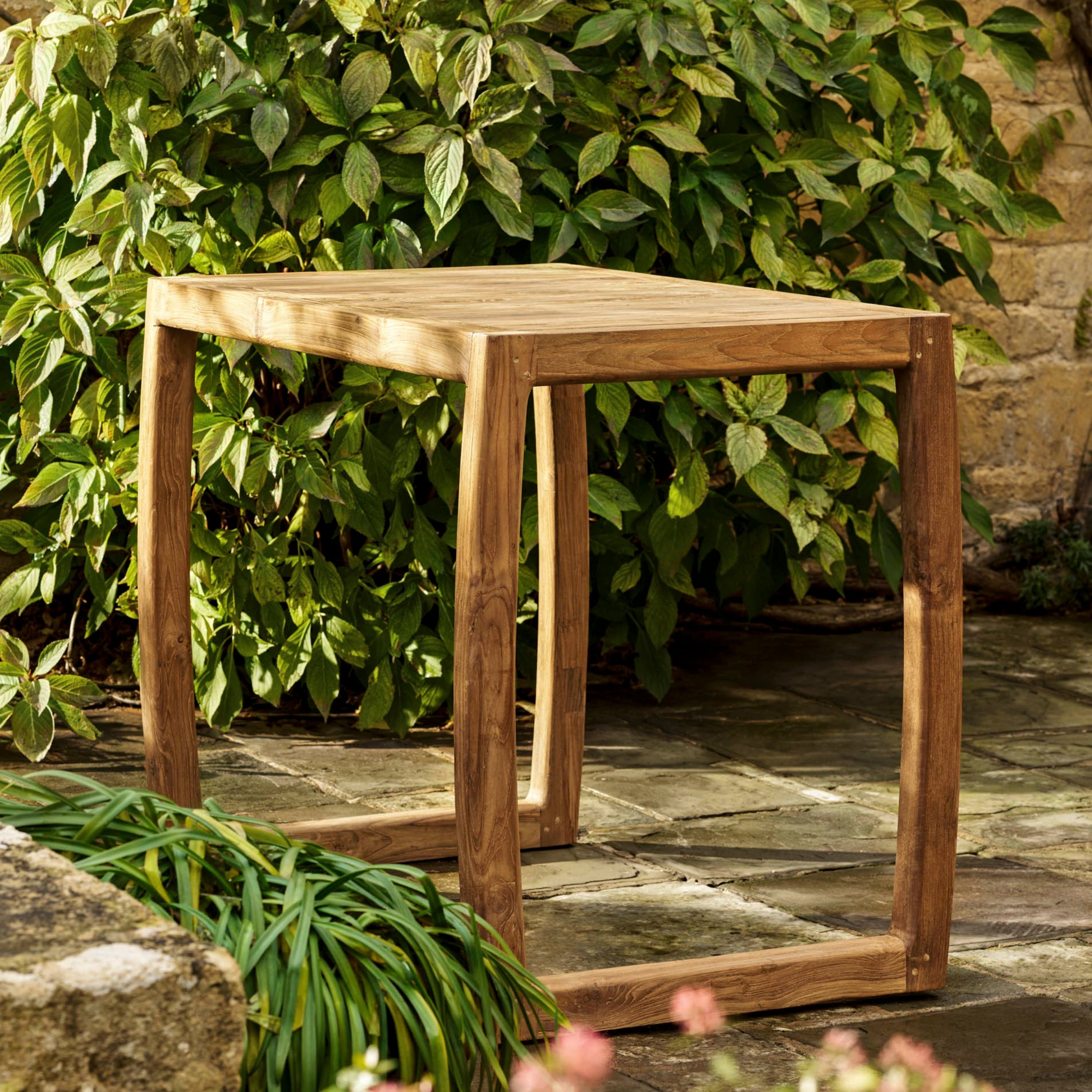 Dashwood Square Outdoor Bar Table – Reclaimed Teak