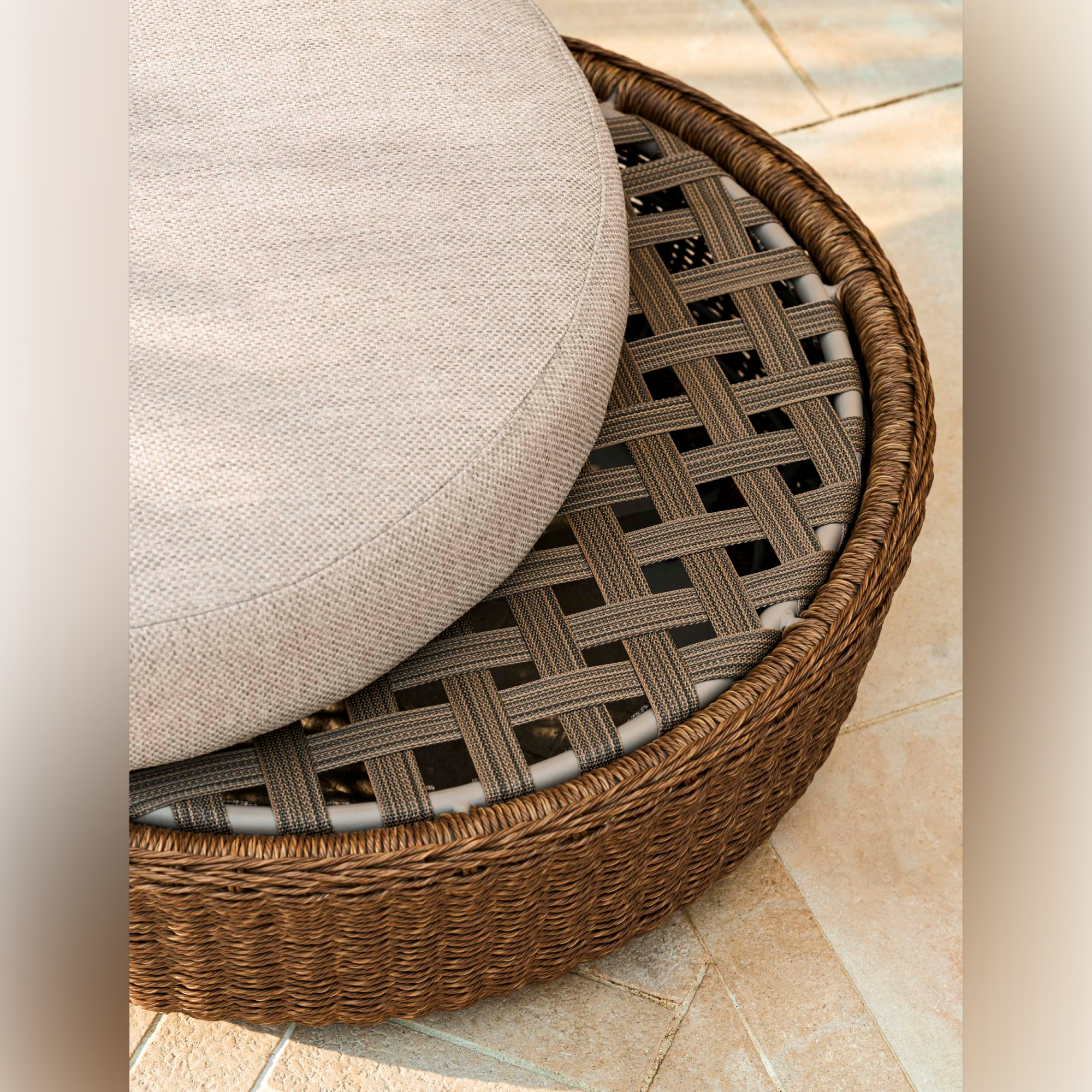 Hambridge Curved Outdoor Sofa Set – Dark Natural PE Rattan