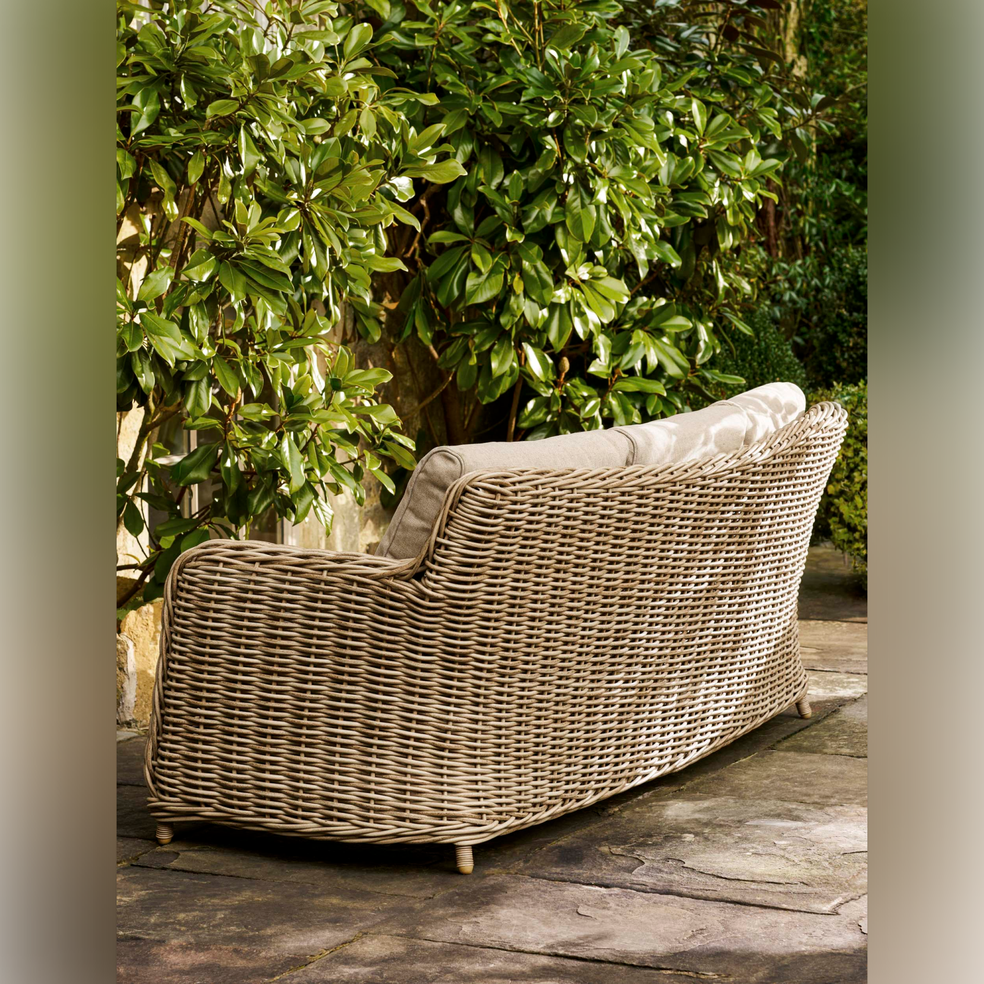 Lechlade 3 Seater Outdoor Sofa Set – Natural PE Rattan