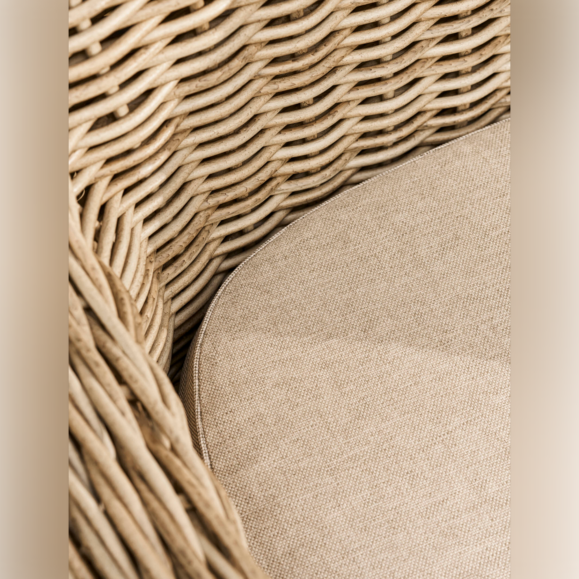 Lechlade 3 Seater Outdoor Sofa Set – Natural PE Rattan