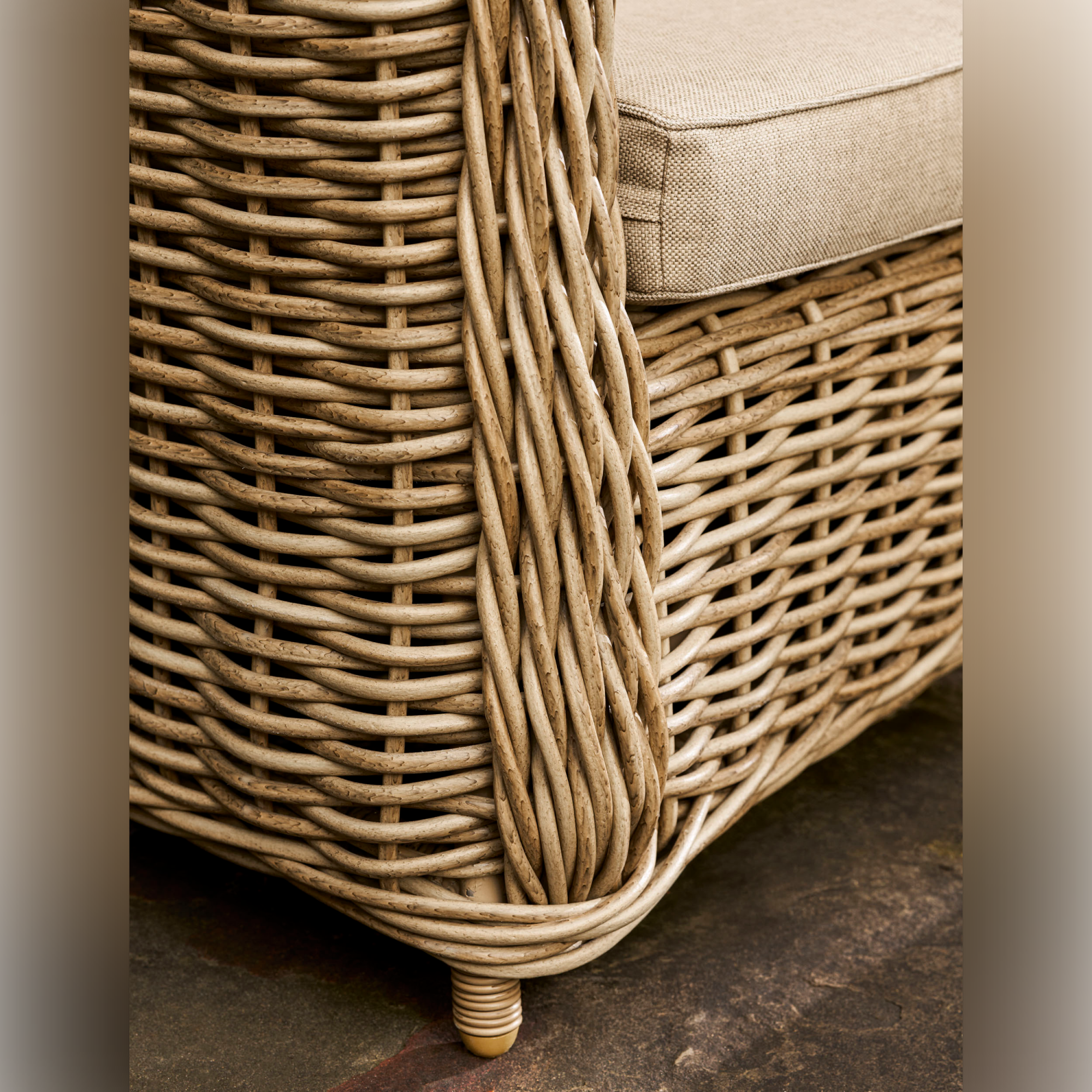 Lechlade 3 Seater Outdoor Sofa Set – Natural PE Rattan